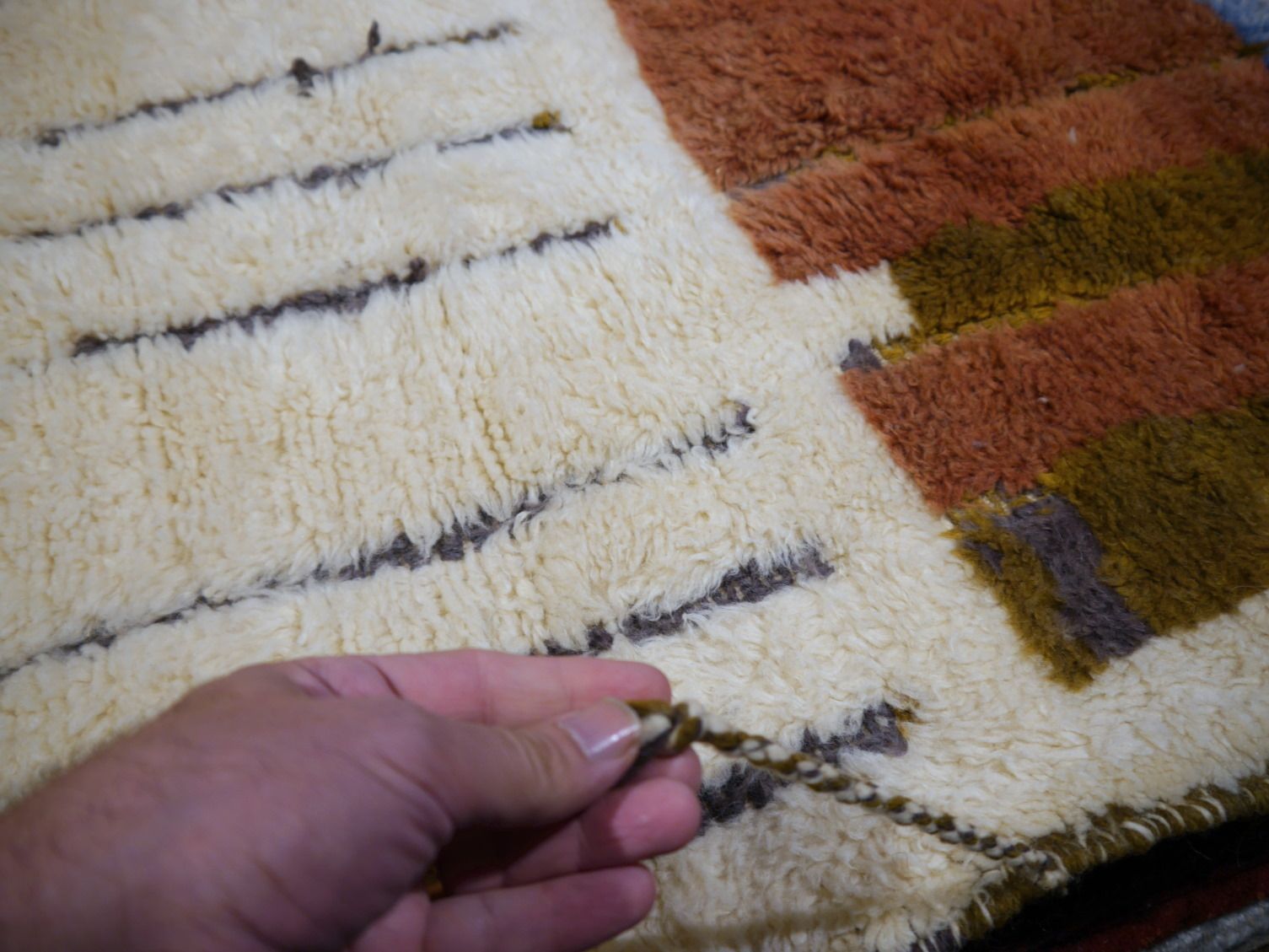 photo vintage Vintage Beni Ourain Moroccan Berber Rug 12 X 9.2 Ft Mrirt Extra Large