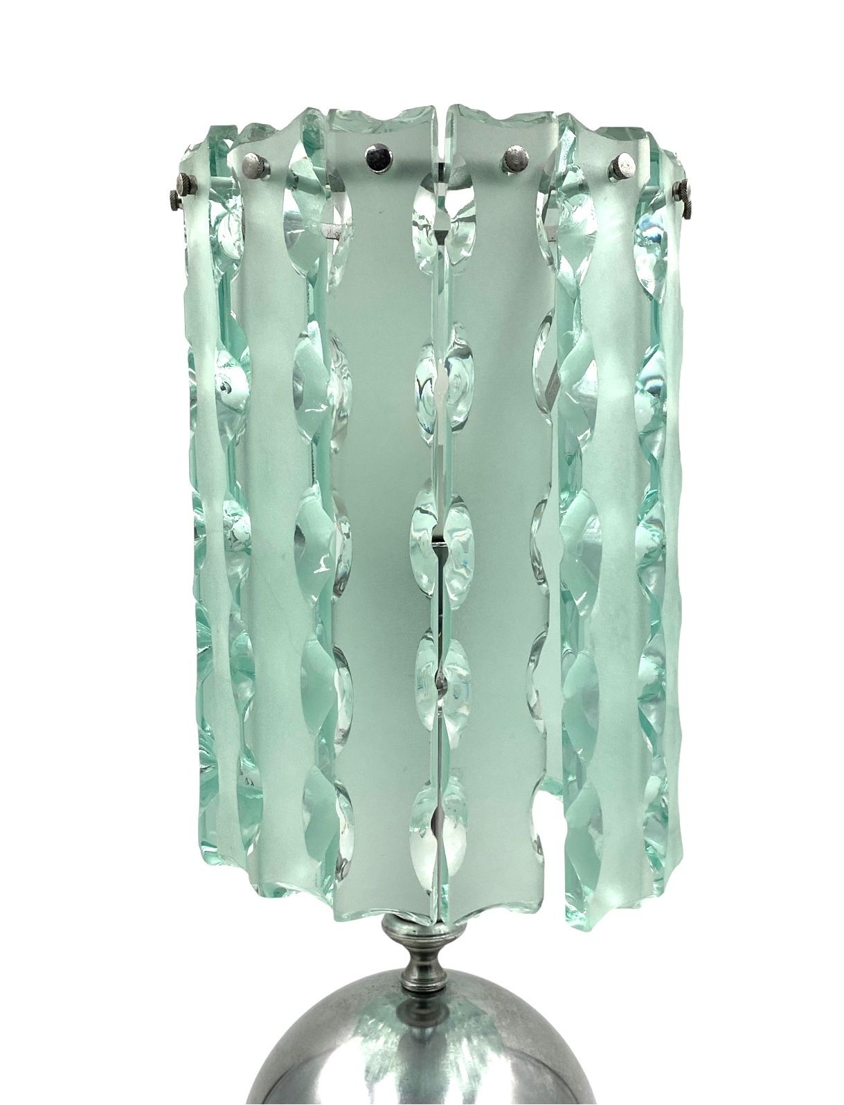 photo buy Max Ingrand, Molded Glass Table Lamp, Zero Quattro Per Fontana Arte, Italy Circa 1970