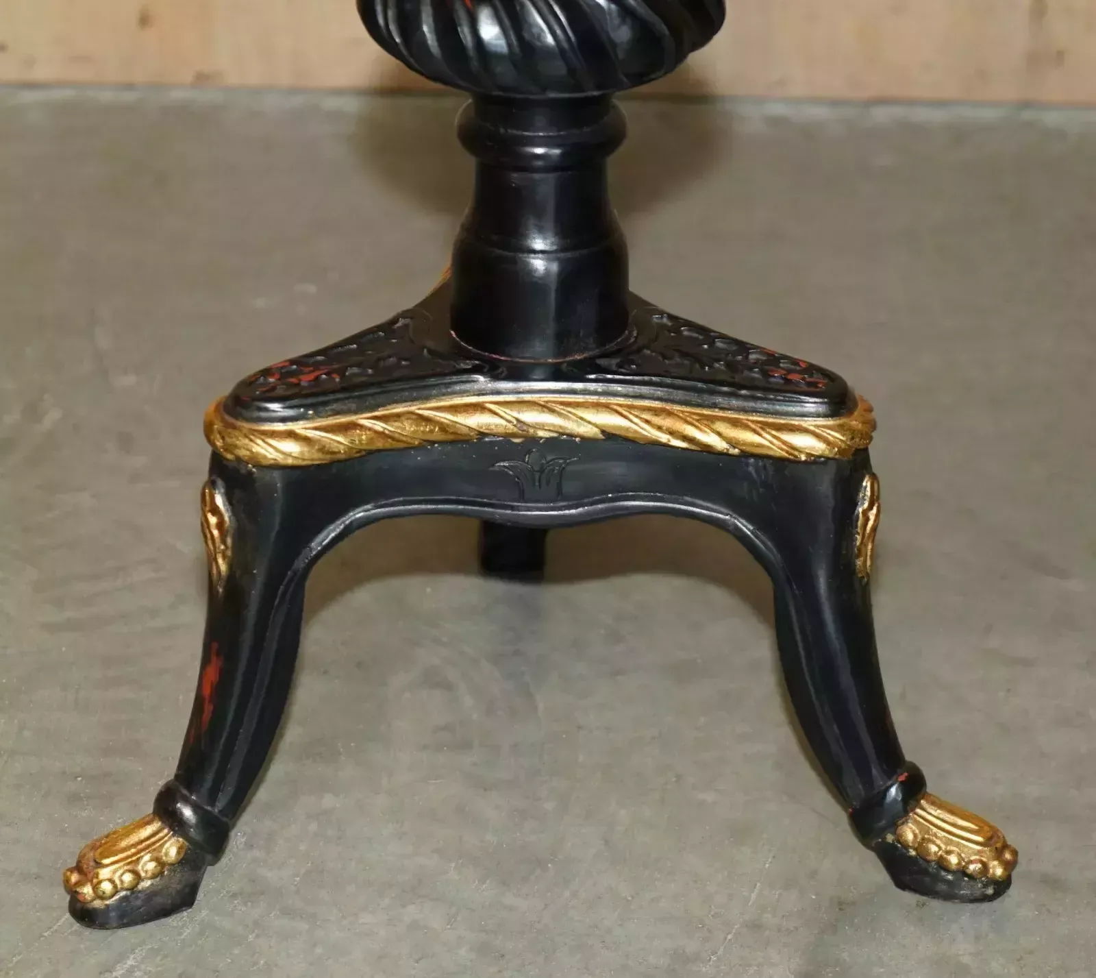 Furniture Pair Of Vintage French Side Tables One With A Specimen Pietra Dura Marble Top photo