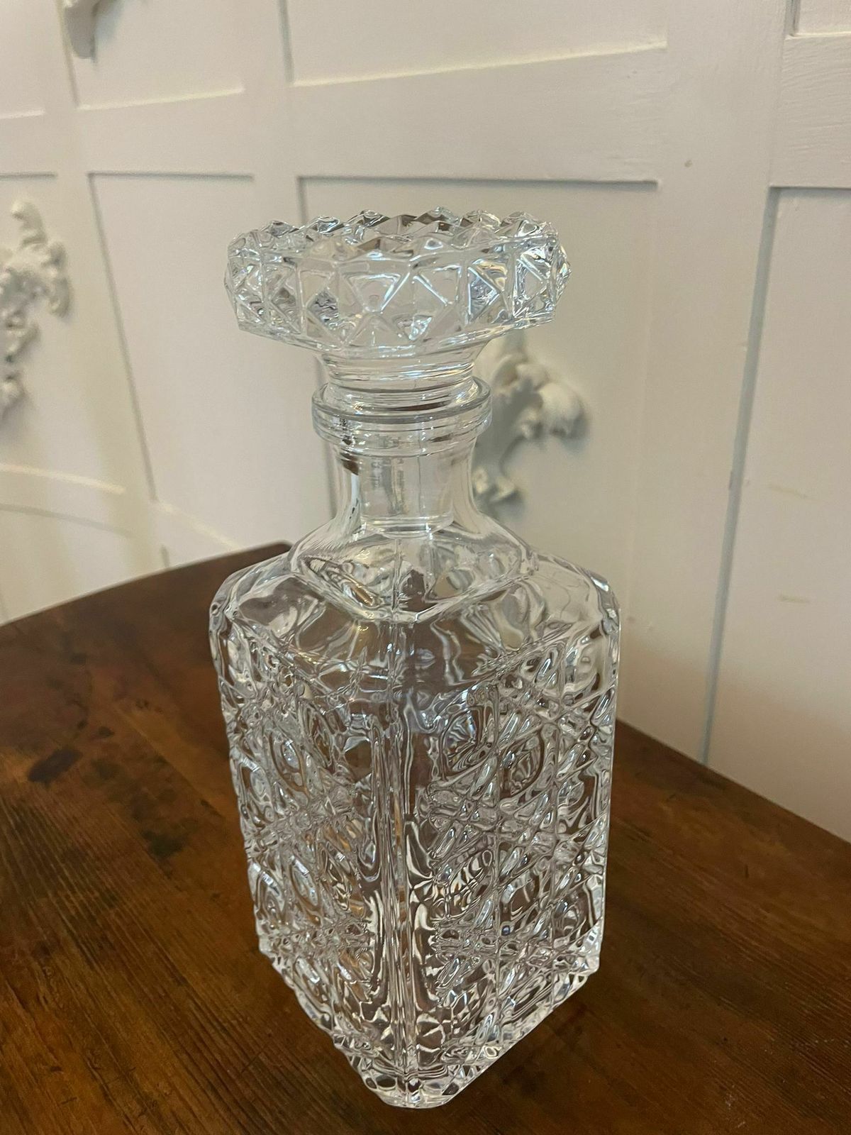 Antique Early 20th Century Quality Cut Glass Decanter photo for sale