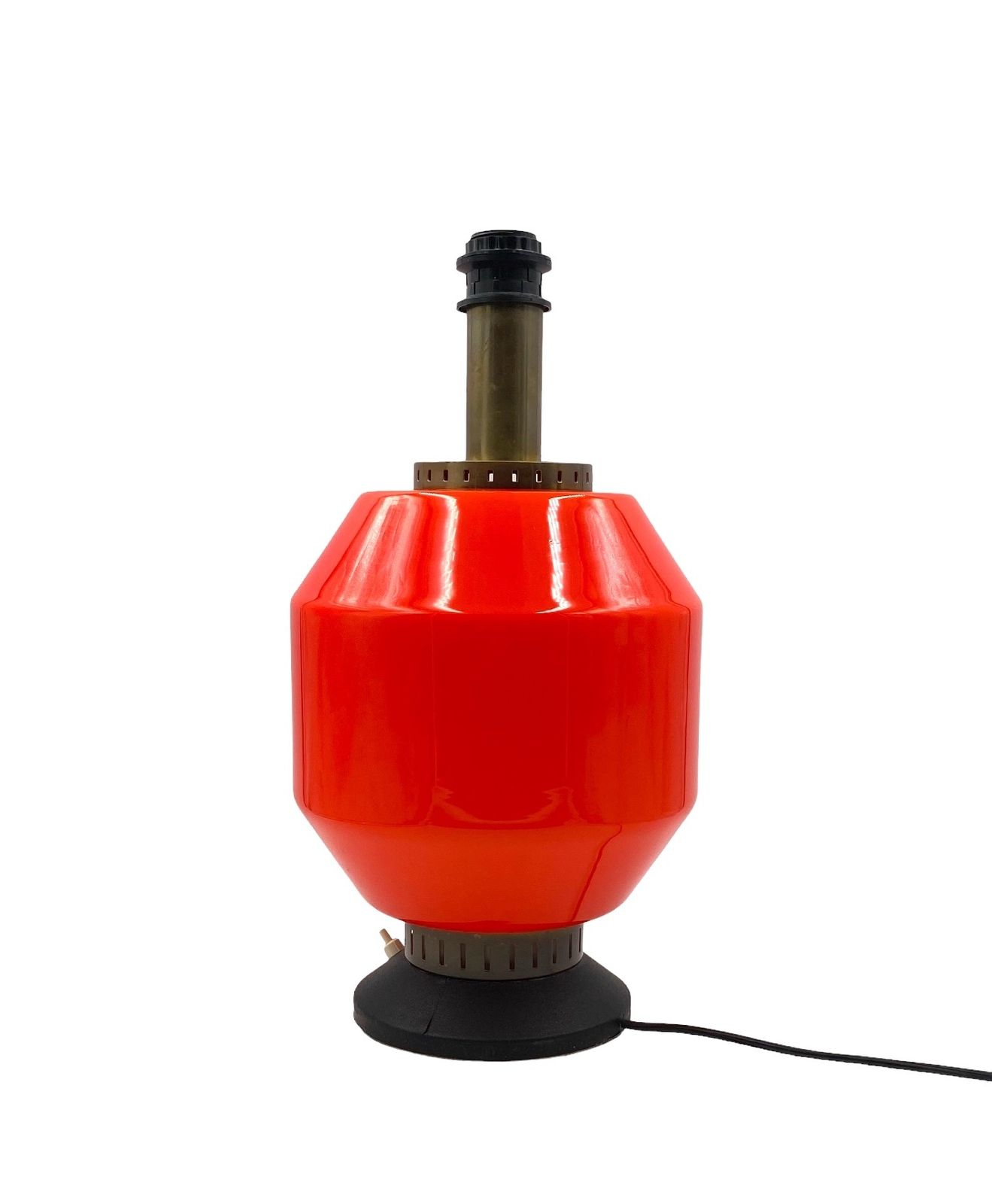 photo vinterior Space Age Orange Glass Table Lamp Base, Stilnovo, Italy 1960s