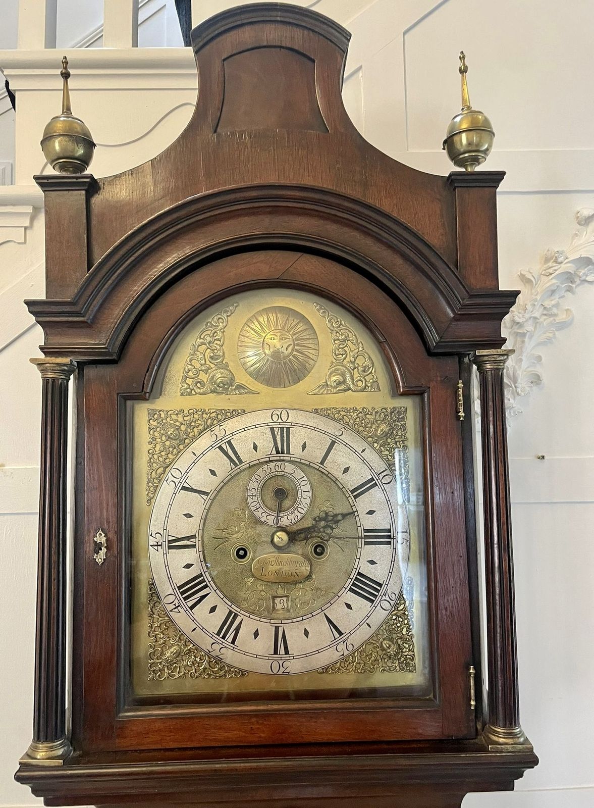 Fine Antique 18th Century Mahogany Longcase Clock Signed Charles Shuckburgh, London photo Home Decor