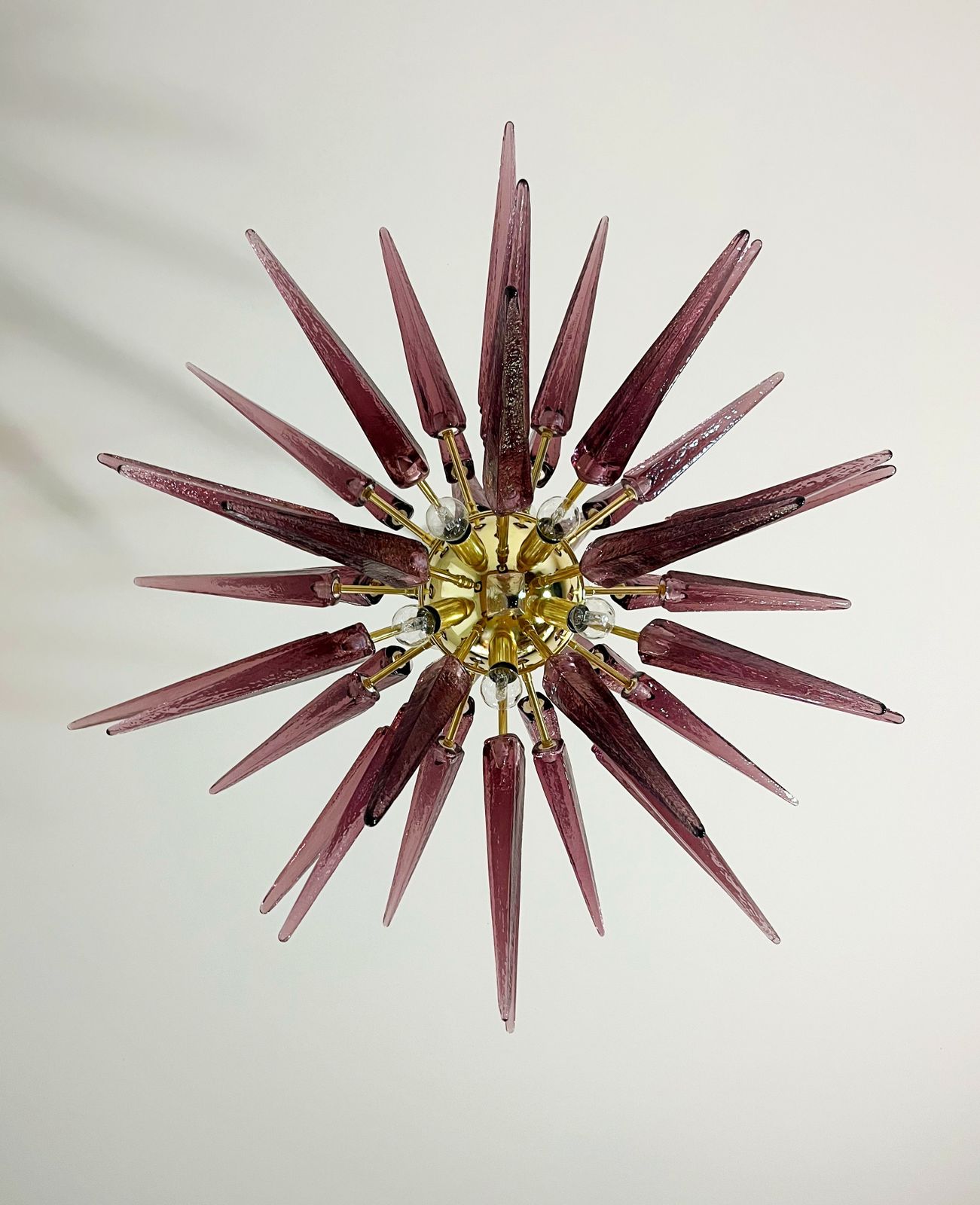 photo buy Exceptional Murano Amethyst Glass Sputnik Chandelier   51 Glasses