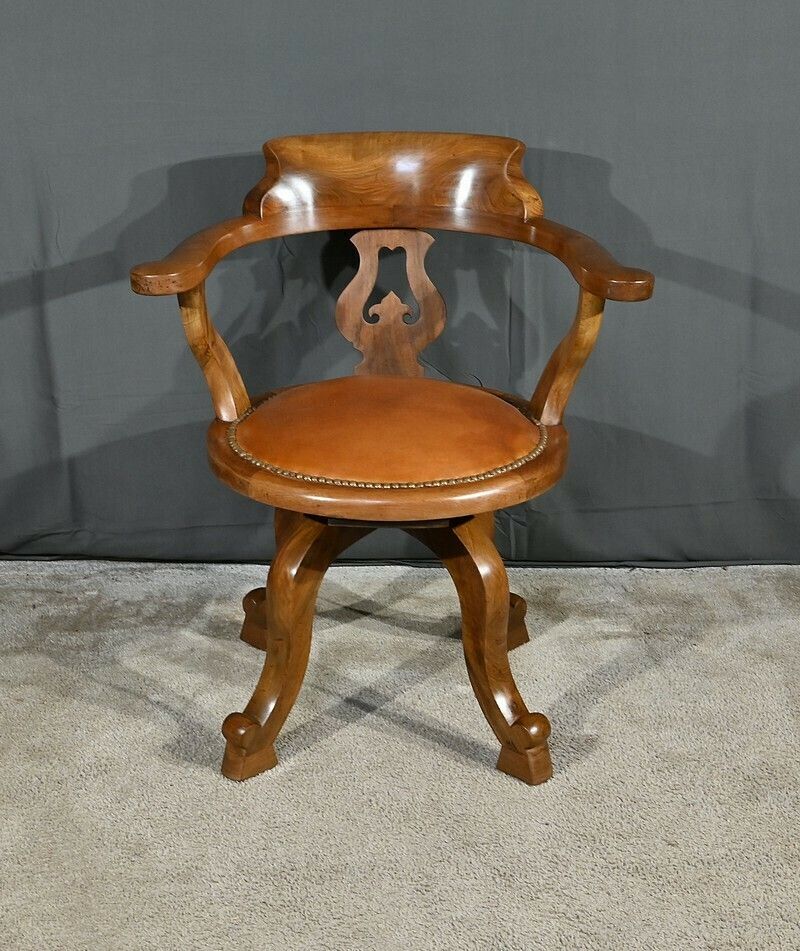Swivel Armchair, Victorian Era, England – 2nd Part Of The 19th Century photo for sale