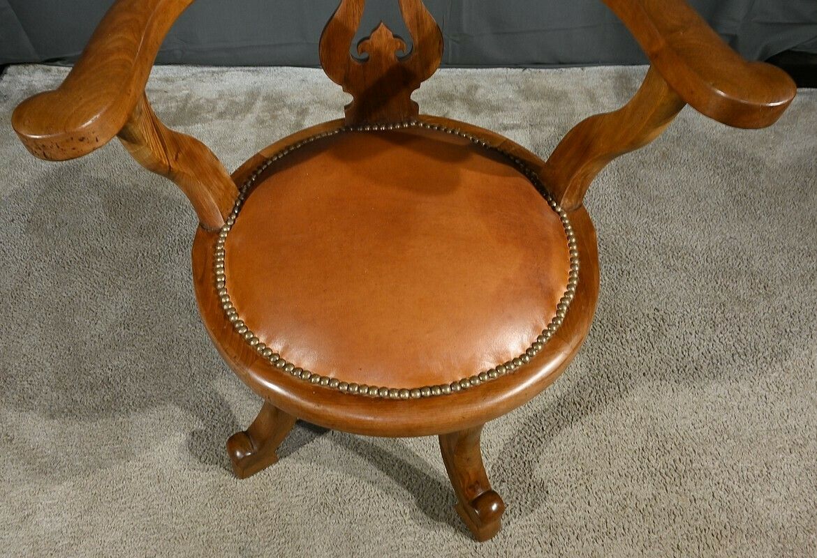 Furniture Swivel Armchair, Victorian Era, England – 2nd Part Of The 19th Century photo