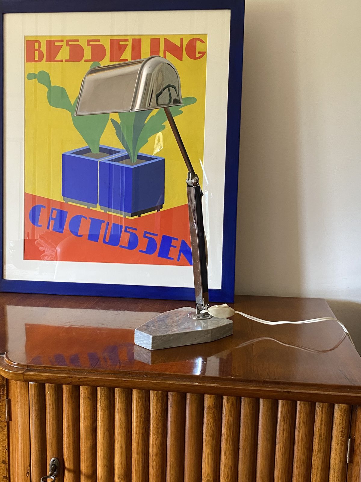 Art Déco Desk Lamp, Fare France, Circa 1930 photo vintage