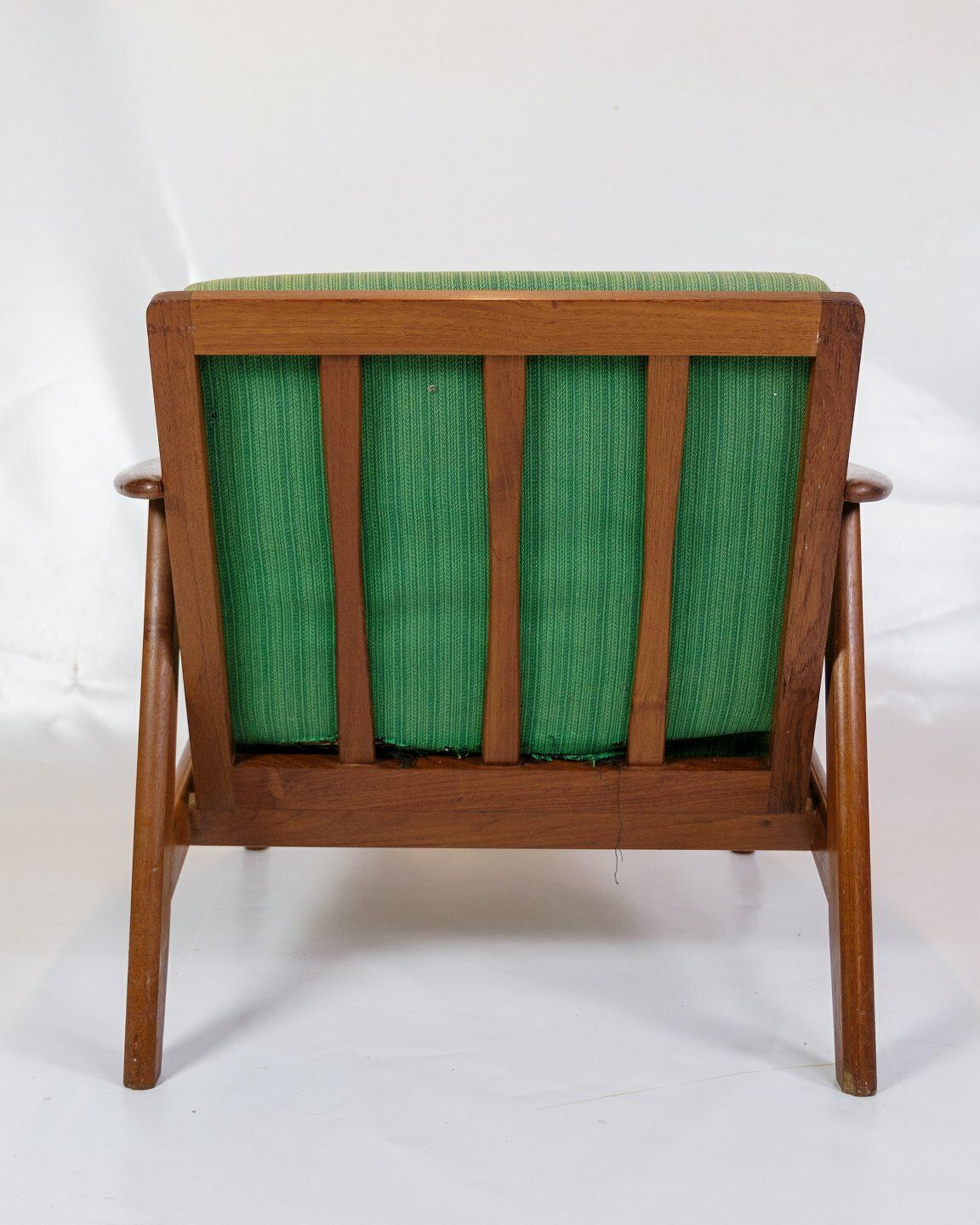 Armchair In Teak & Upholstered In Green Fabric, Danish Design From 1960s photo 960.0