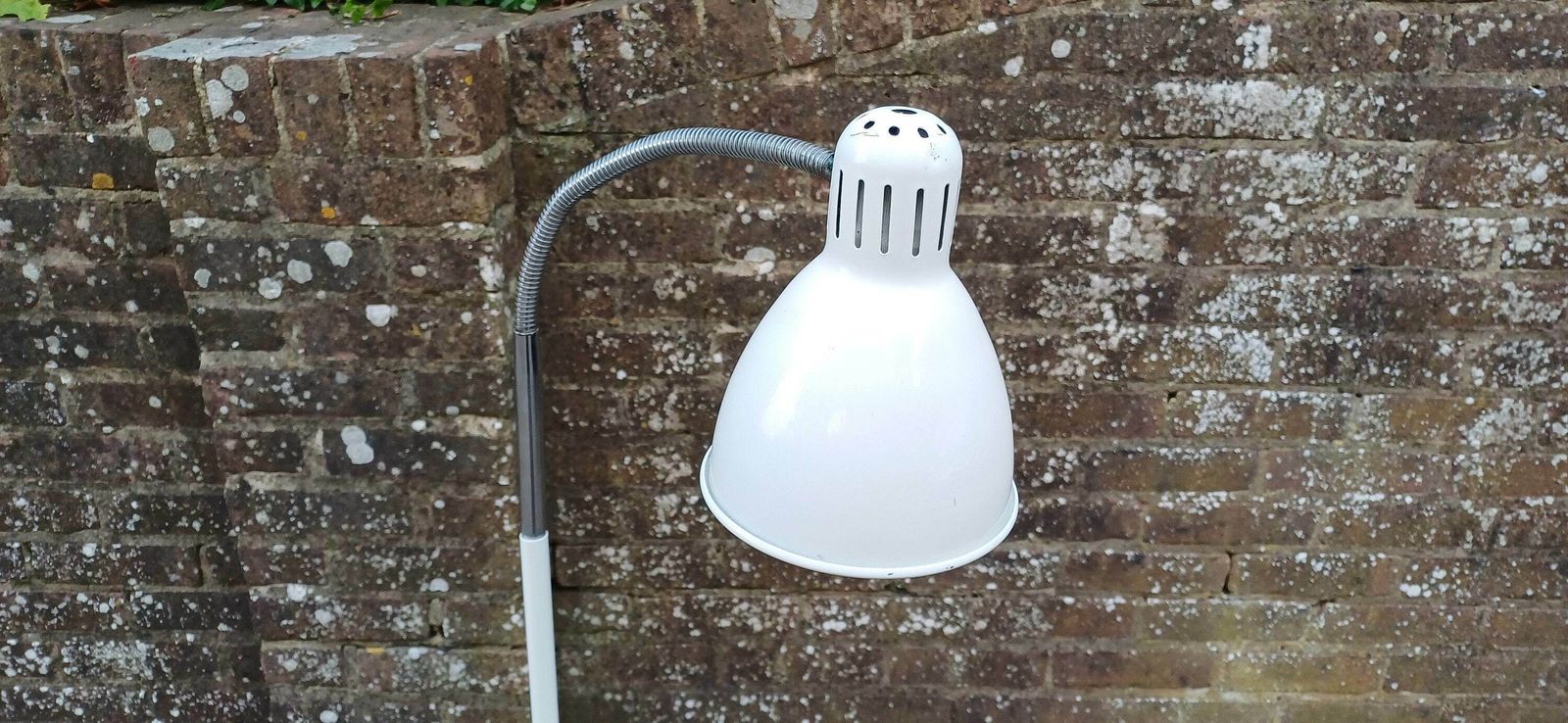 photo for sale Retro Style White And Chrome Standard Lamp Pat Tested
