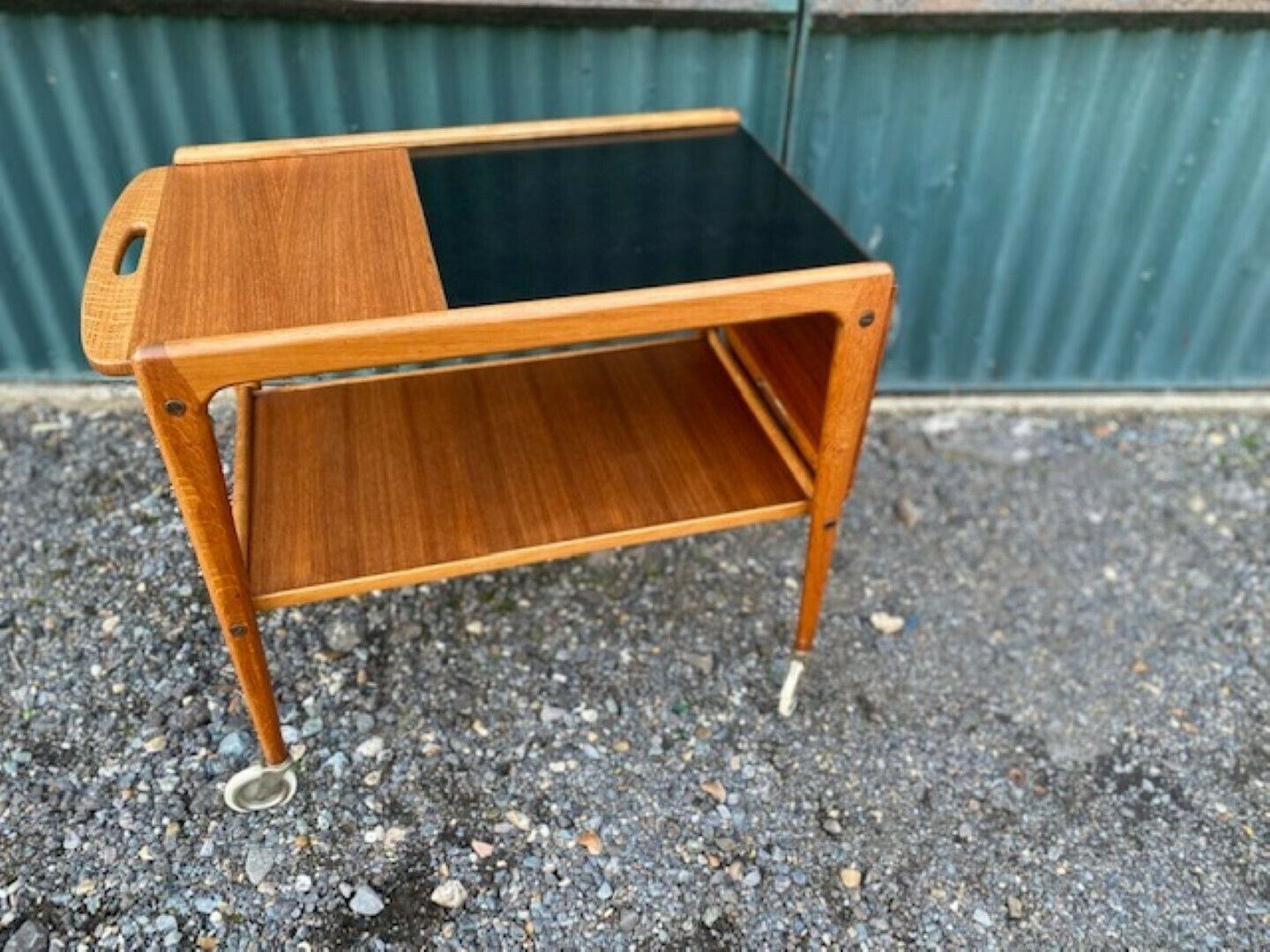 Mcm 'Thea' Teak & Oak Drinks Trolley / Bar Cart By Yngve Ekstrom, Sweden, 1950s photo Furniture