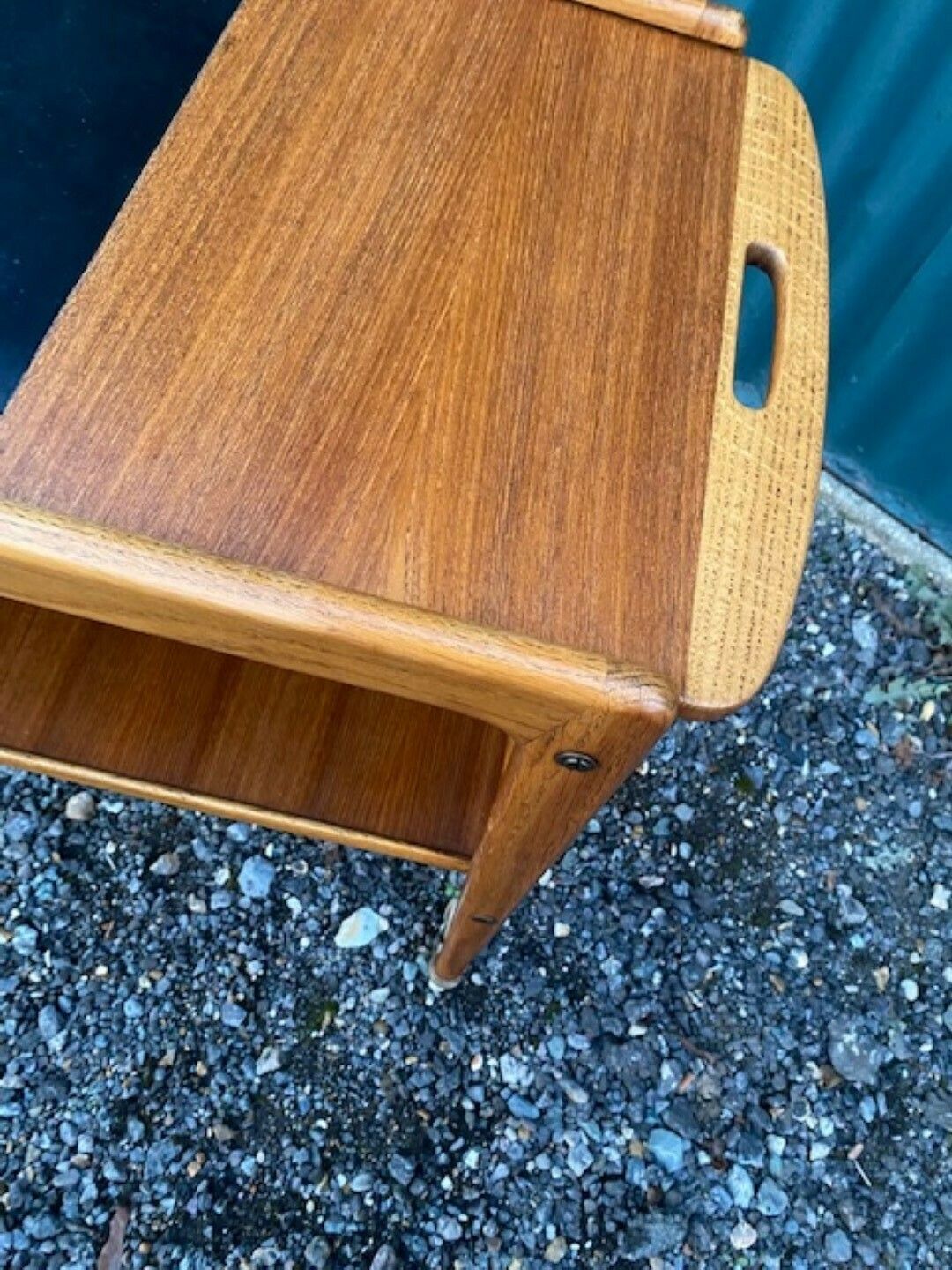 photo furniture Mcm 'Thea' Teak & Oak Drinks Trolley / Bar Cart By Yngve Ekstrom, Sweden, 1950s