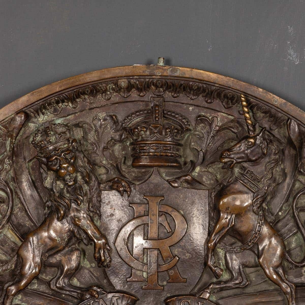 photo for sale 19th Century Cast Bronze Mirror, Royal Insurance Company, C.1880