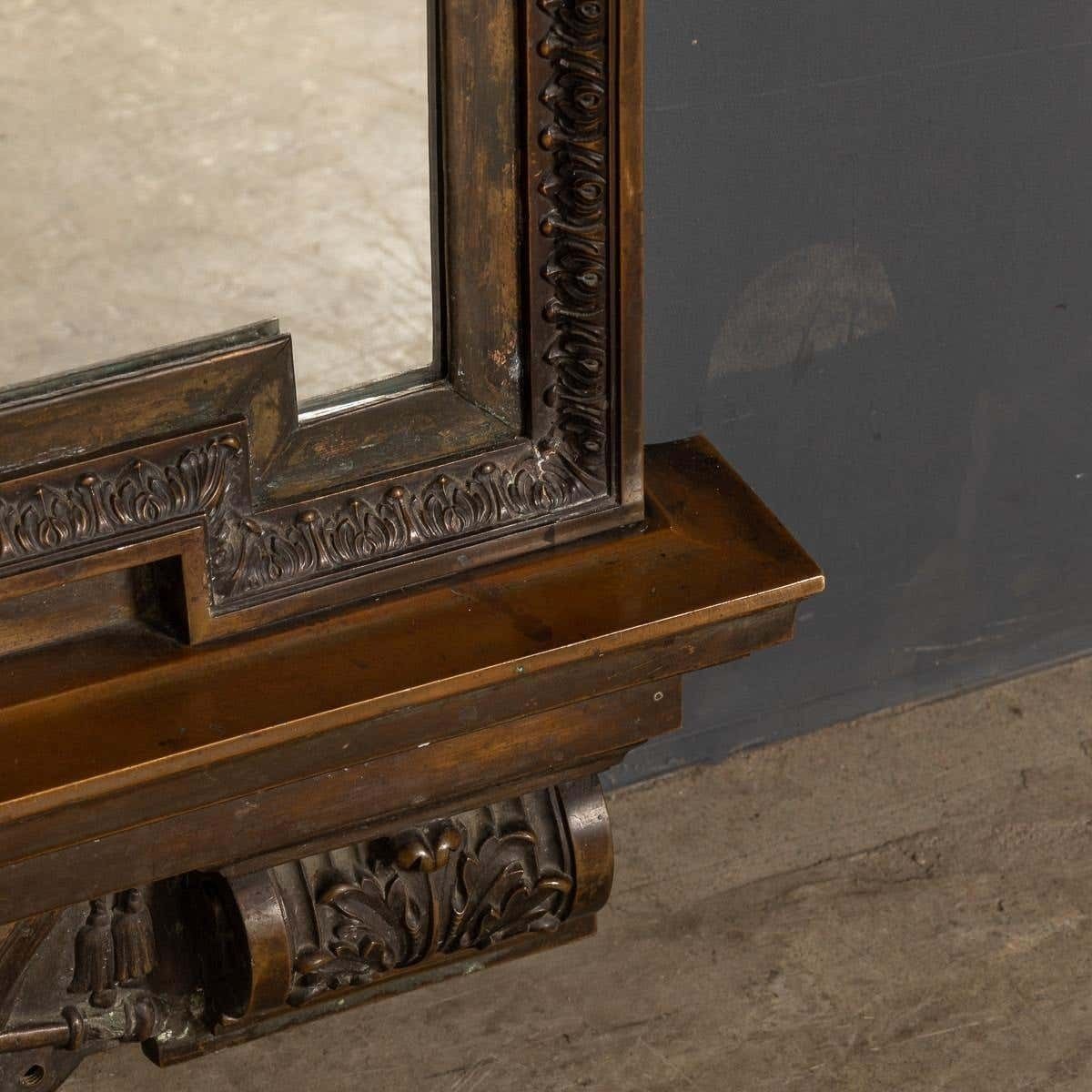 photo vinterior 19th Century Cast Bronze Mirror, Royal Insurance Company, C.1880