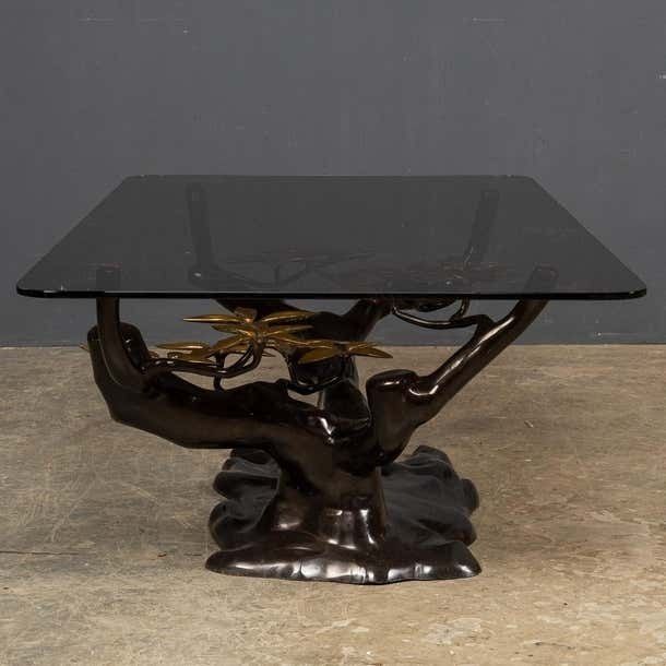 20th Century Belgian Bonsai Tree Coffee Table Willy Daro C.1970 photo Furniture