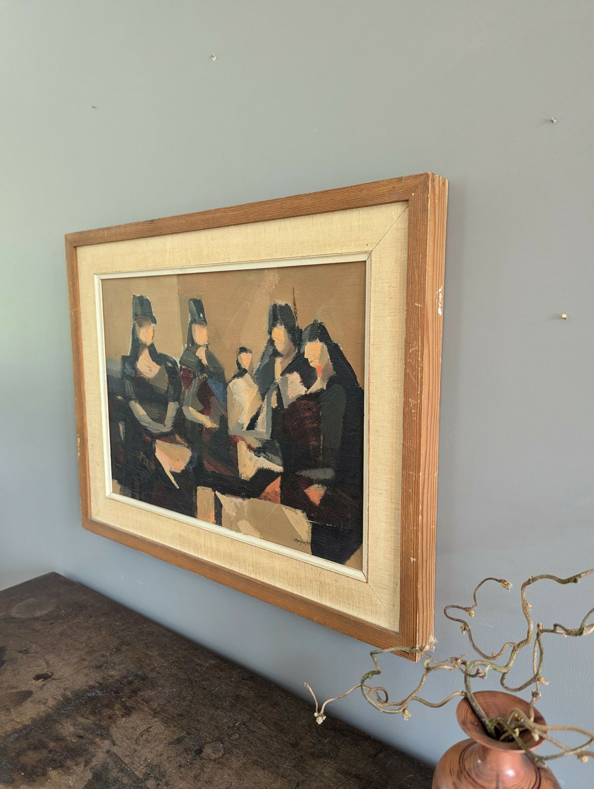 Senoritas  Oil Painting, 1950s photo Art