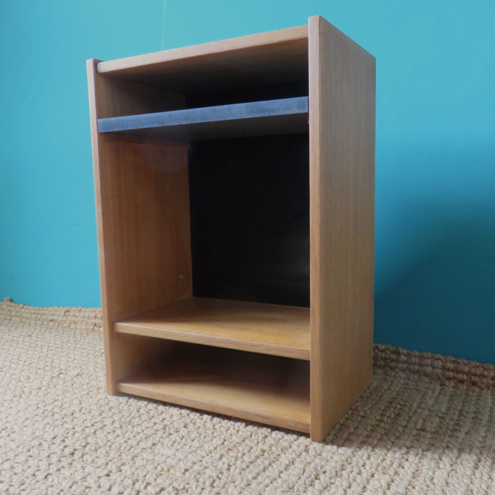 Pair Of Wall Mounted Elm Bedside Tables. Denmark 1980 photo 255.0