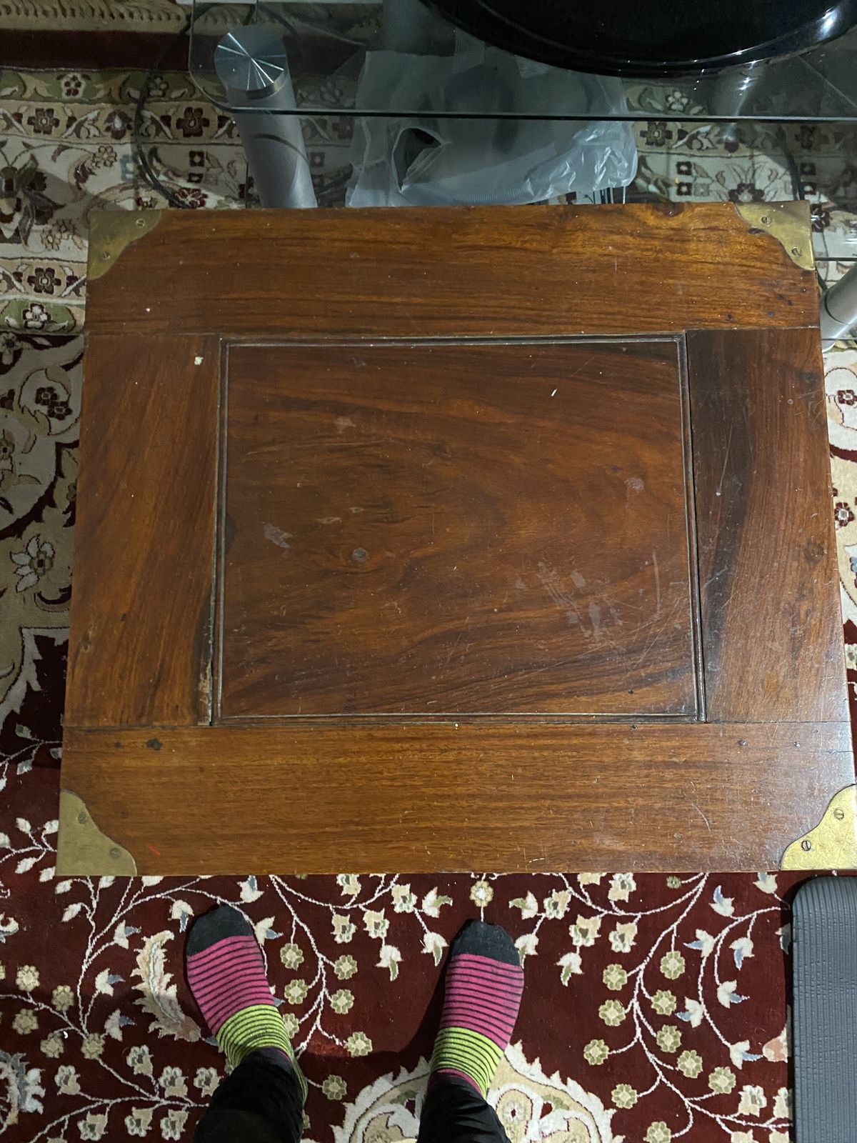 Mahogany Chest Of Drawers With Brass Inlay photo Furniture