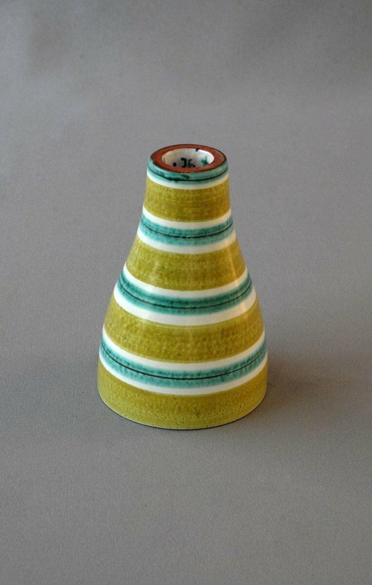 Hand Painted Candlestick By Stig Lindberg For Gustavsberg, Sweden, 1950s photo 275.0
