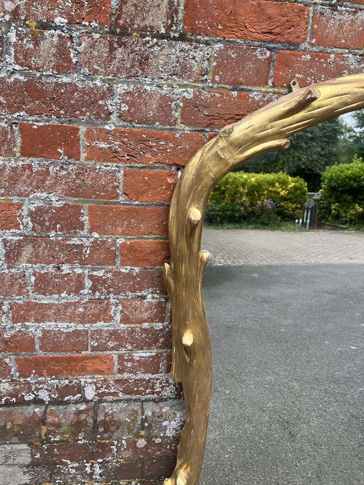 A Stunning Large Antique English 19th C Shaped Gilt Overmantle Mirror. photo furniture