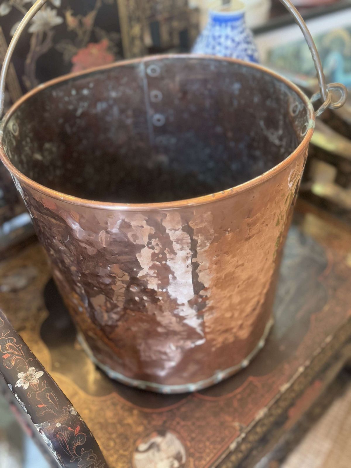 200.0 19th Century Dutch Copper Milk Pail photo