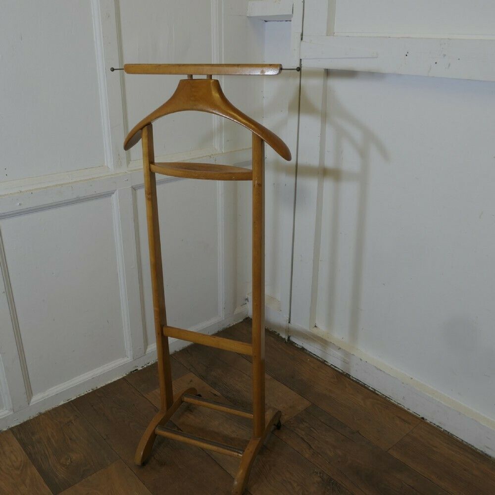 Good Sturdy Art Deco Gentleman’s Floor Standing Valet Or Suit Hanger photo vinterior
