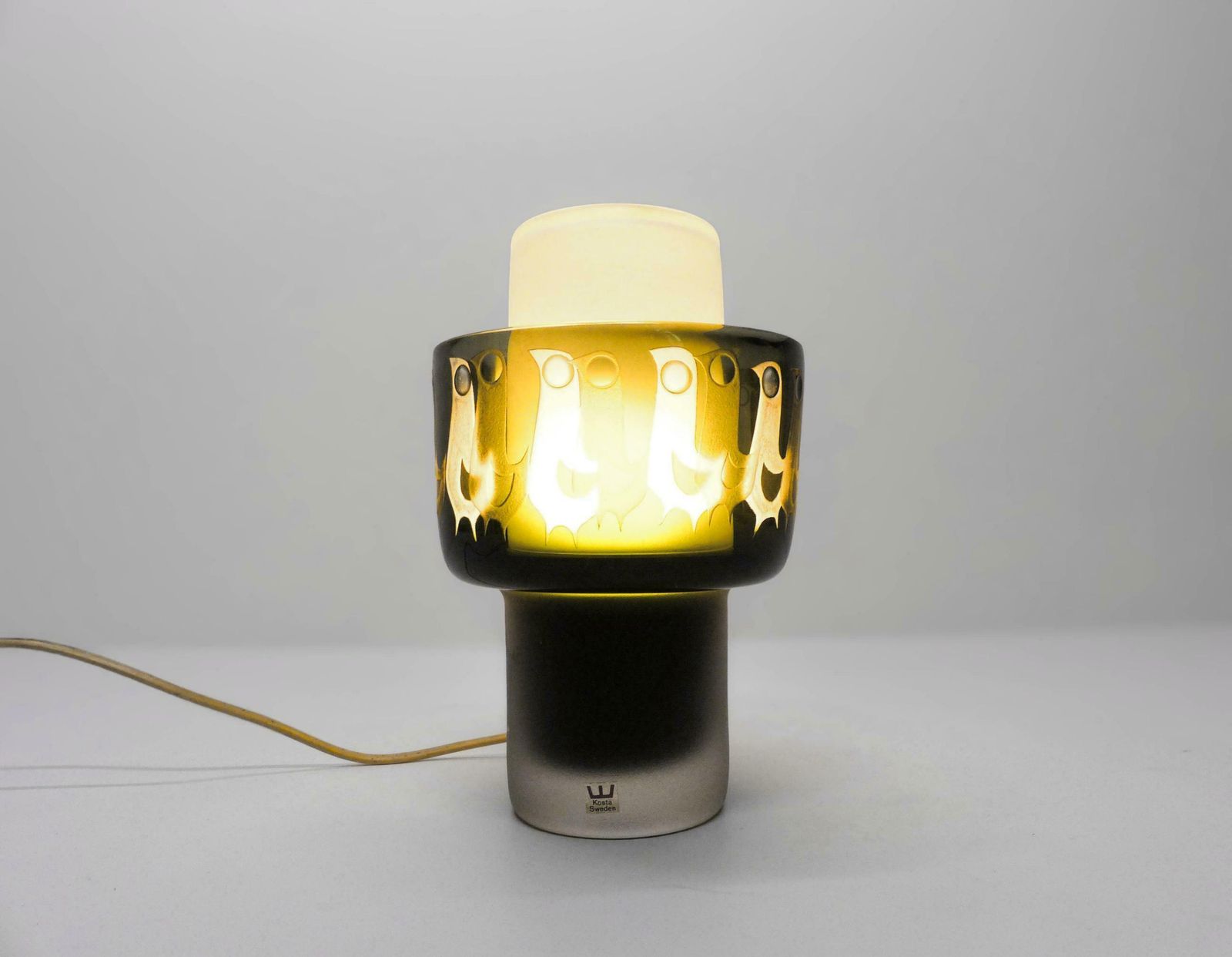 Scandinavian Glass Lamp Hans Ove Sandeberg For Kosta Boda 1969 photo furniture