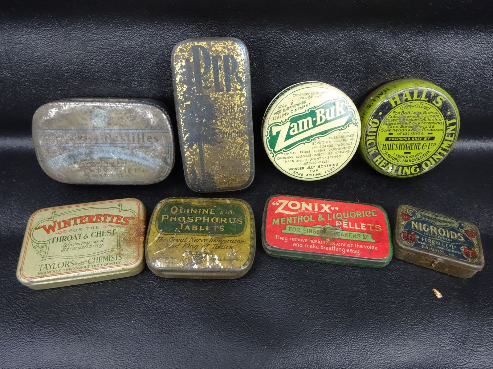 Collection Of 19 Early 20th C Medicinal Tins (Some Rarities) photo vinterior