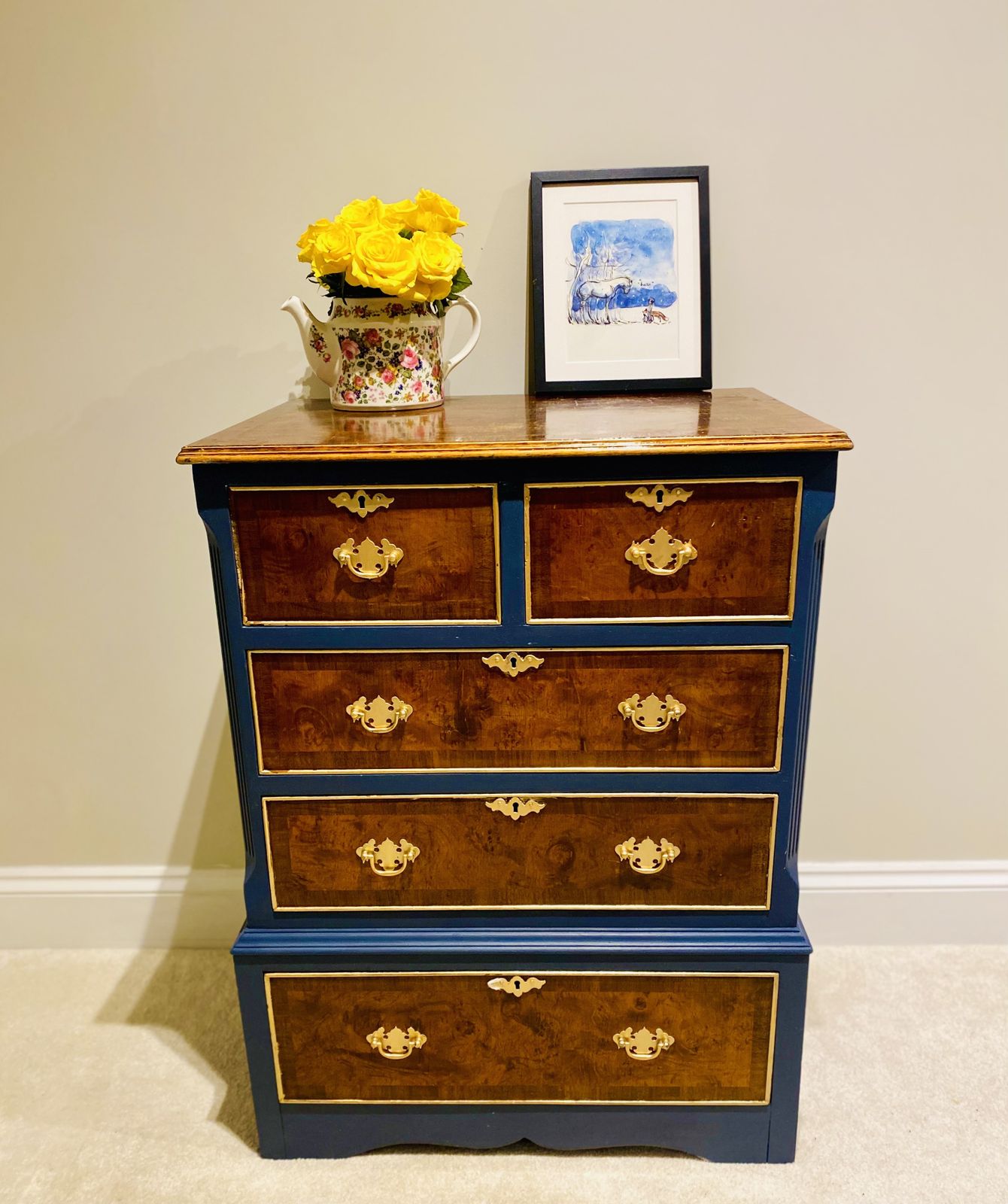 Vintage Chest Of Drawers (Solid & Veneer)