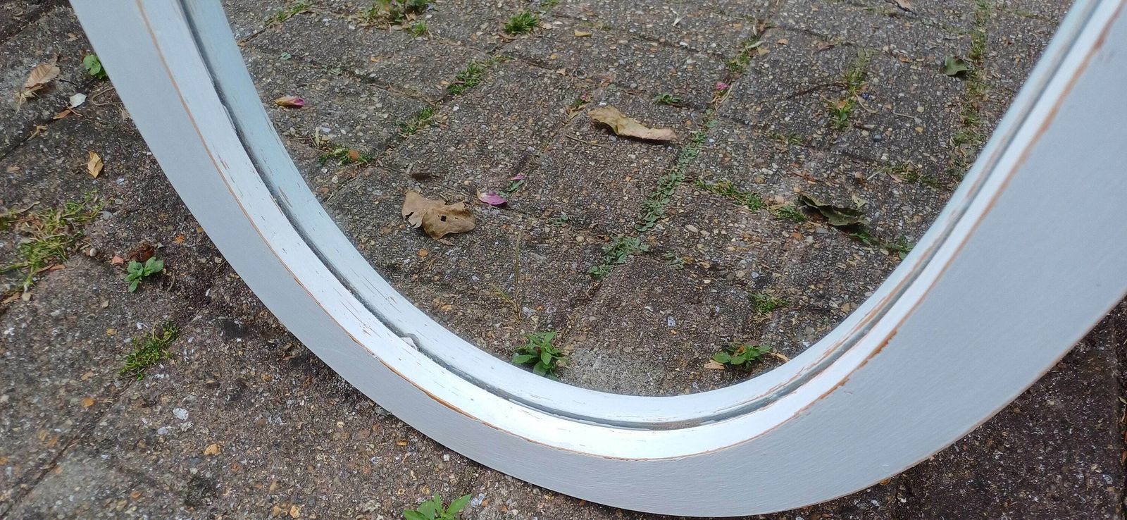 Large Painted Shabby Chic Mirror In Farrow And Ball Light Blue. photo buy