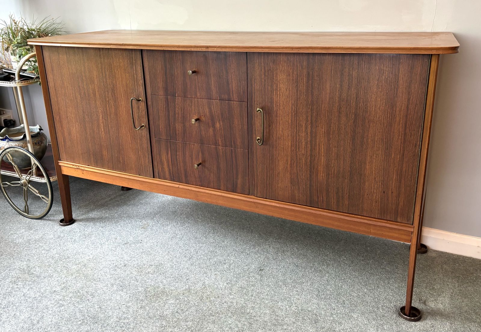 Vanson Walnut And Teak Sideboard 1963 photo vintage