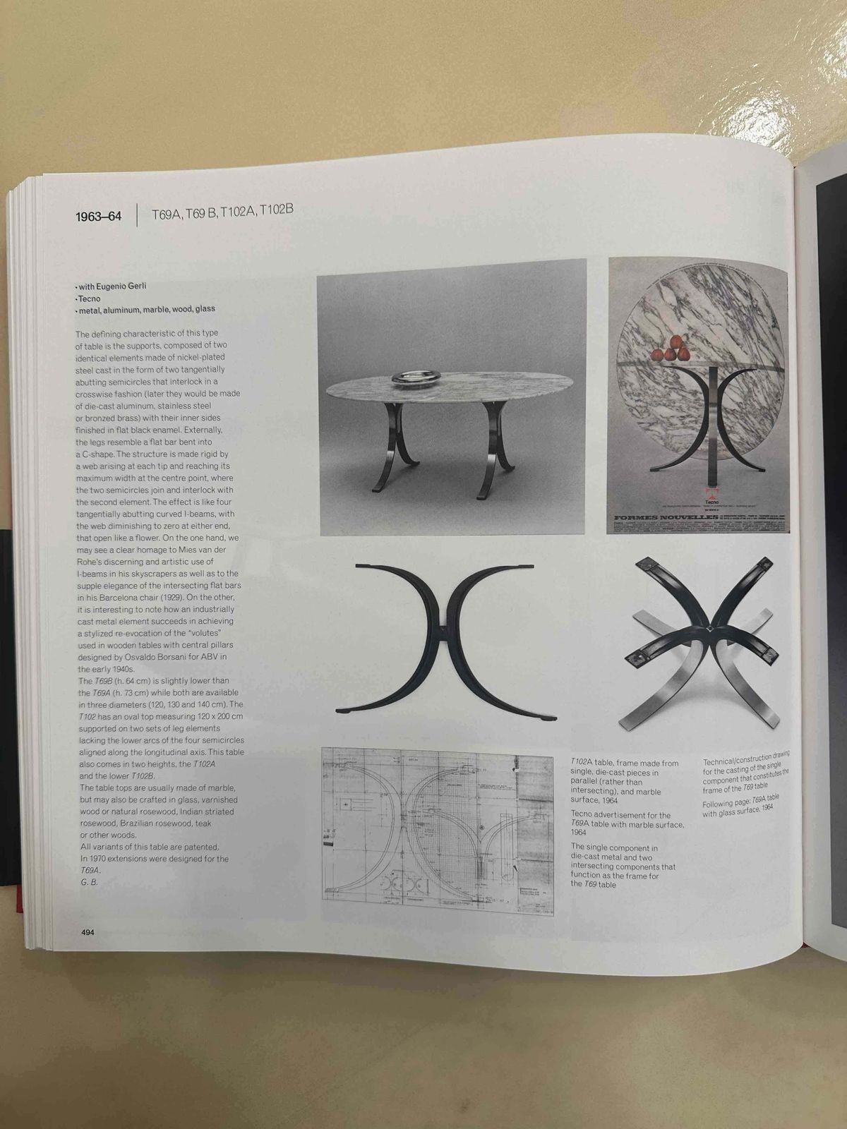 photo buy Osvaldo Borsani And Eugenio Gerli T69b Bronzed Brass Table By Tecno, 1960s