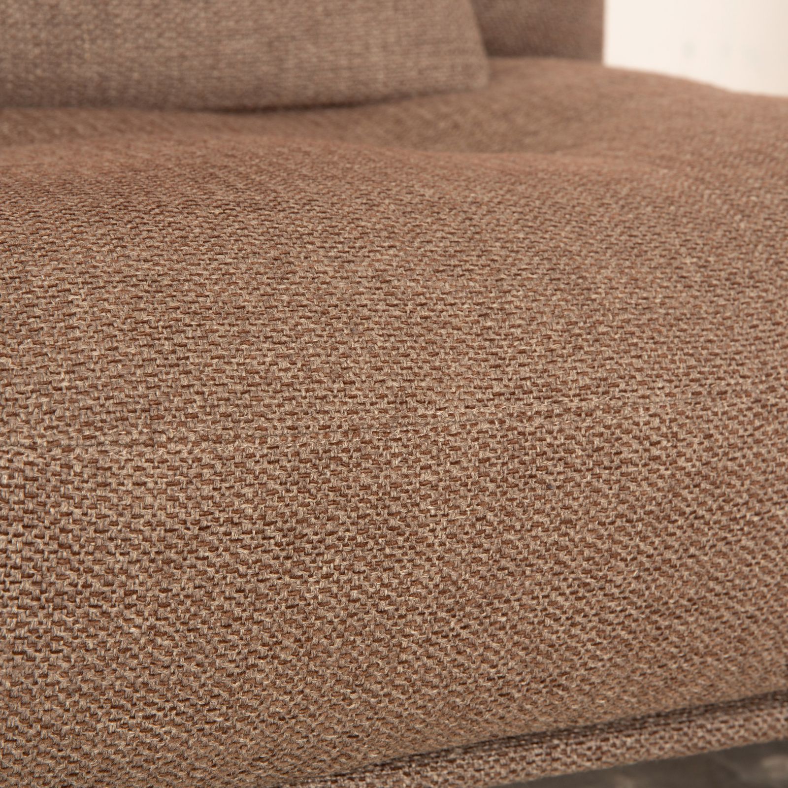 Canapé d'angle Living Divani Rod XL en tissu brun beige, récamière droite photo for sale
