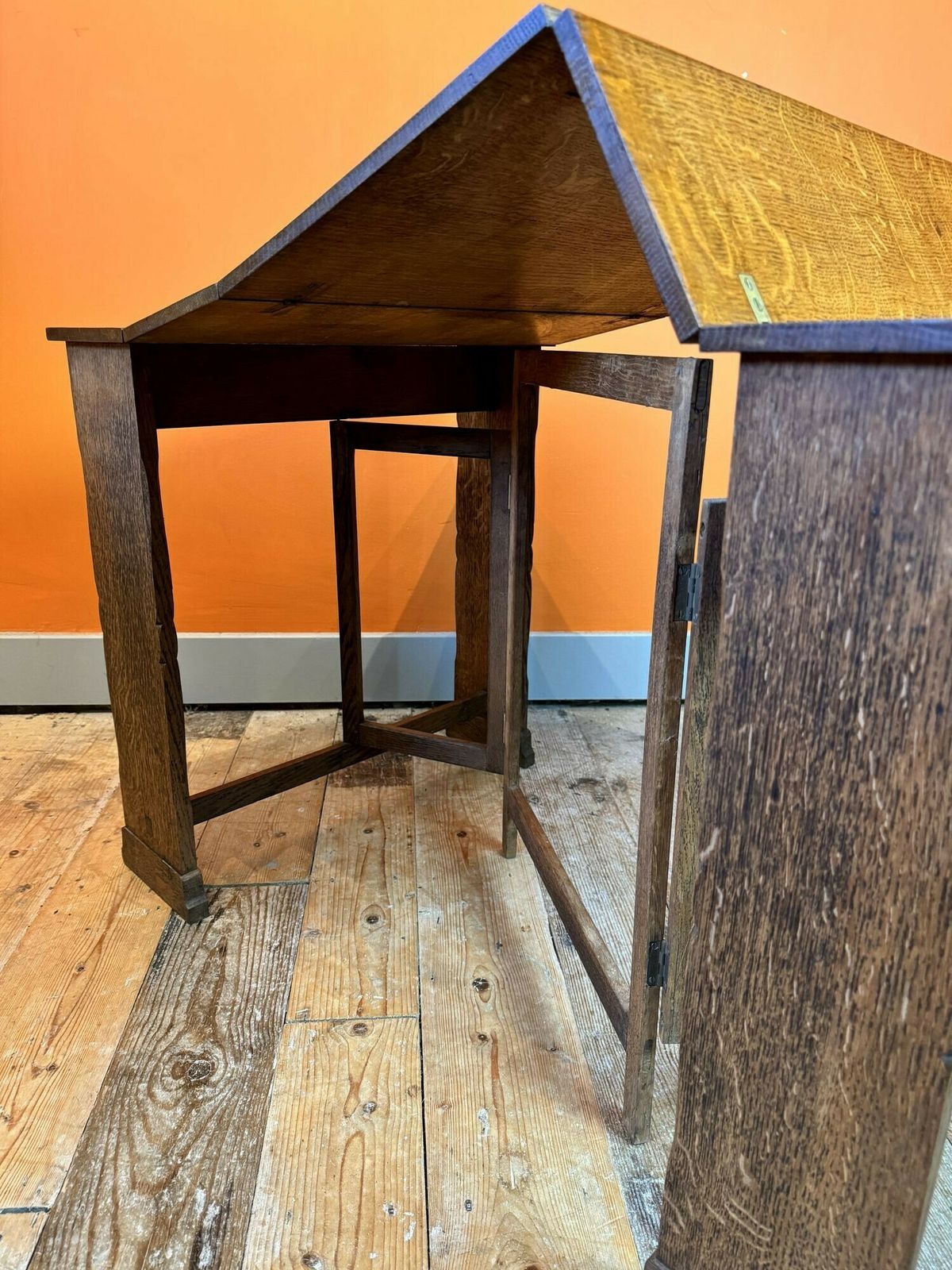 Cotswolds School Metamorphic Oak Table Attributed To Fred F. Foster photo vinterior