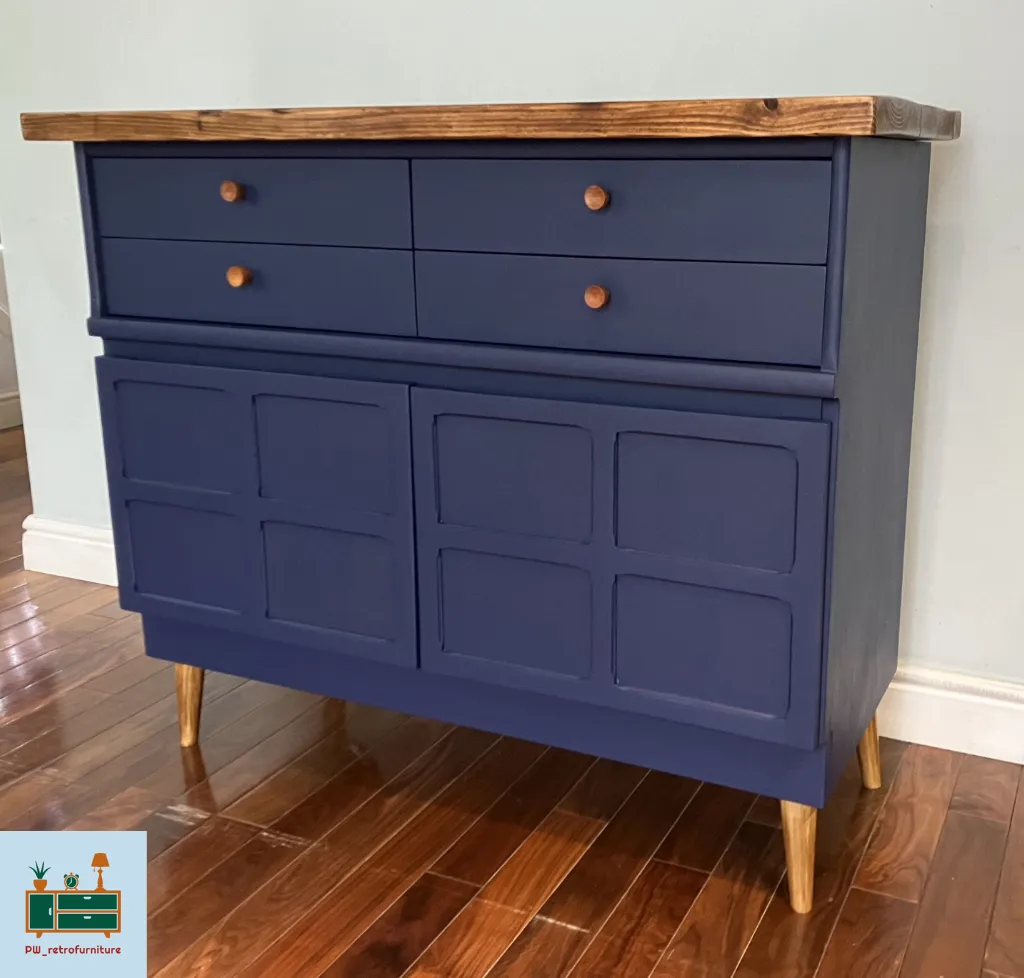 Now Sold   Commission Piece Available   Please Contact For Details   Nathan Squares Rustic Top Sideboard photo 595.0