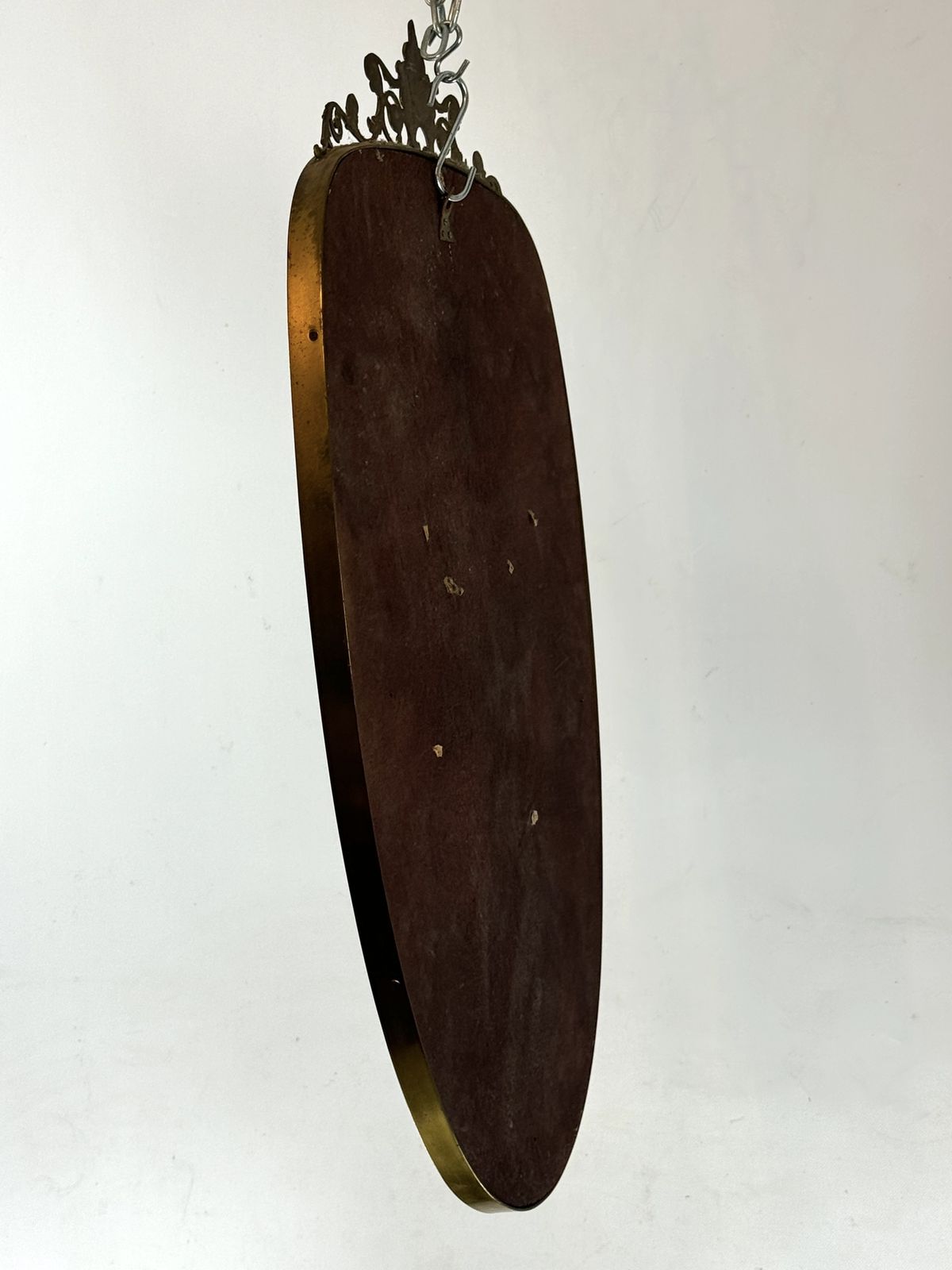 Gio Ponti Style, Mid Century Mirror In Brass. Italy 1950s photo vintage