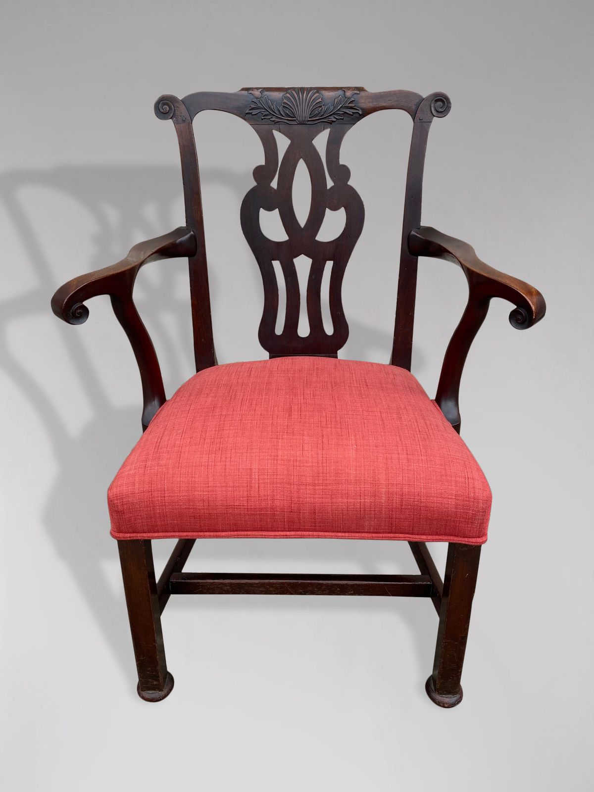 18th Century Georgian Mahogany Chippendale Armchair photo Furniture