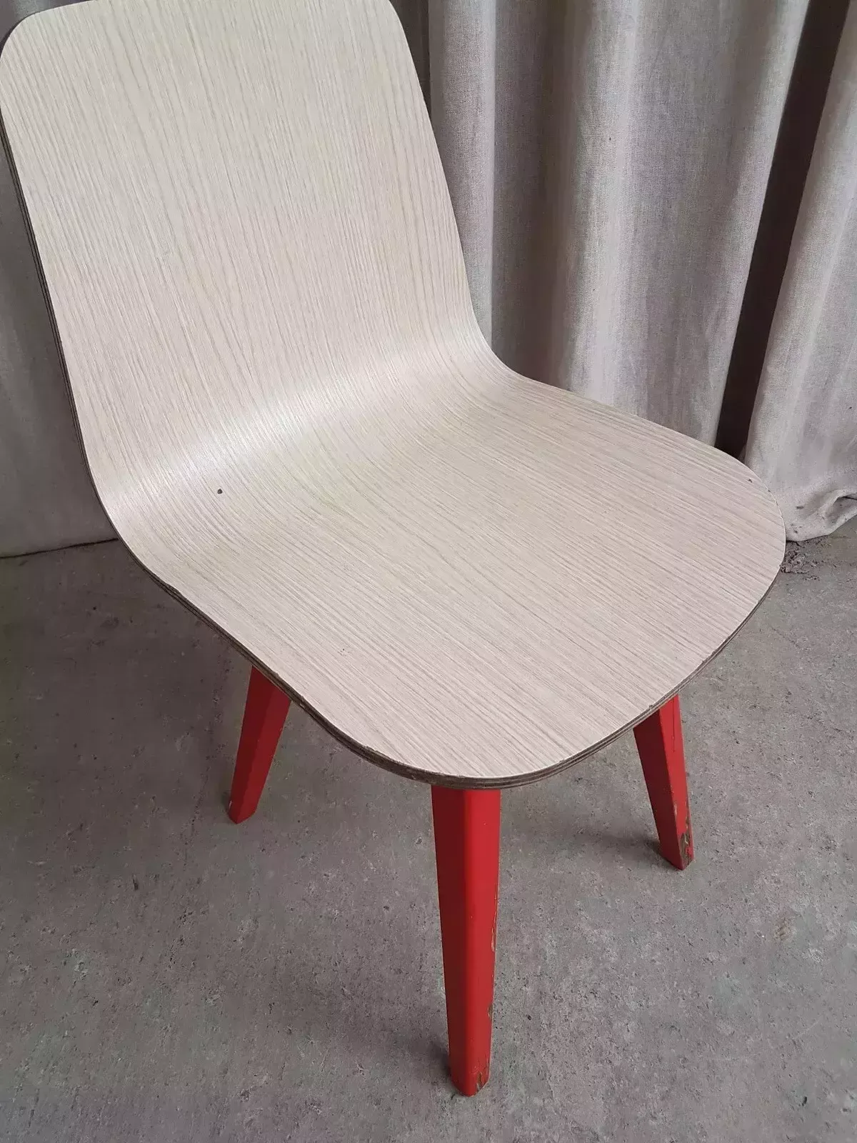Vtg Mid Century Style Post Modern Modernist Dining Desk Side Chair Scandi R506 photo 109.25