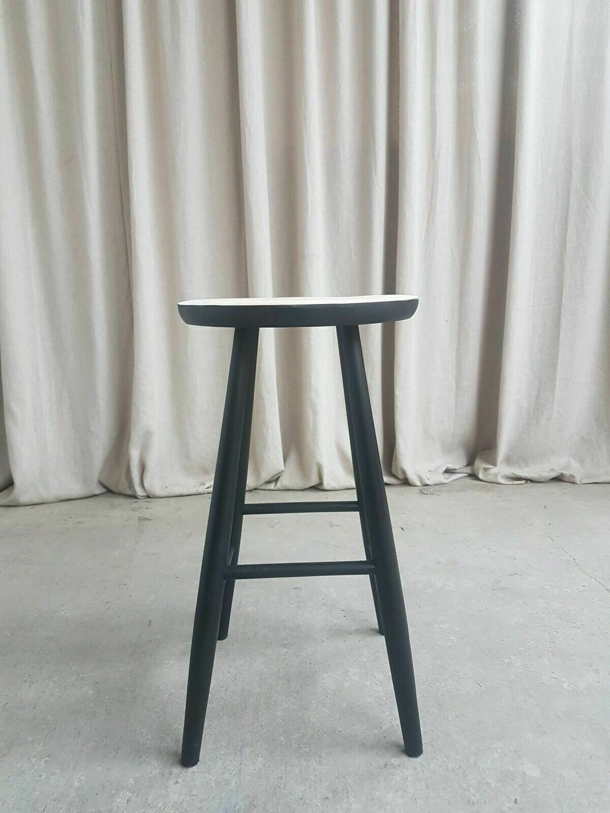 Have One To Sell? Sell It Yourself Vtg Mid Century Hagafors Stolefabrik Swedish Scandi Beech Stool Danish photo furniture