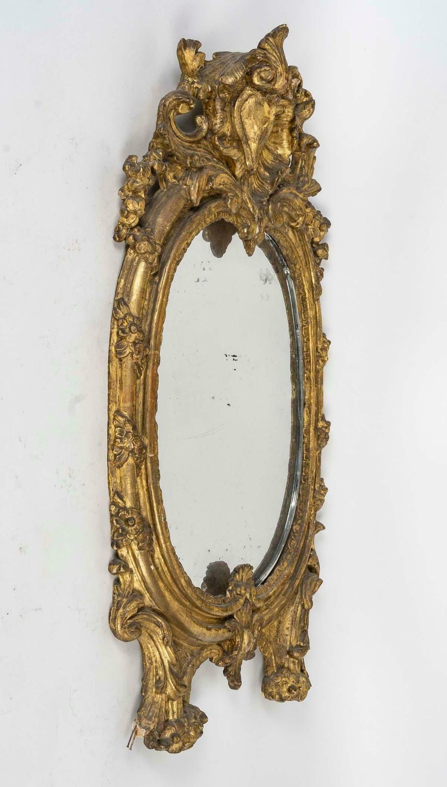 A Louis XV Period Carved And Gilded Wood Wall Mirror, 18th Century. photo 2359.0