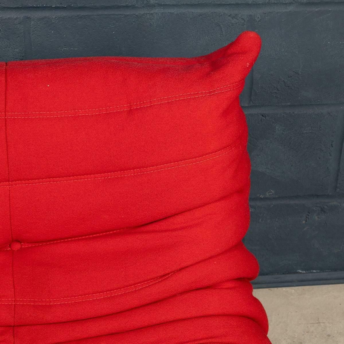 photo for sale A 21st Century Red "Togo" Two Seater Sofa By Michel Ducaroy For Ligne Roset