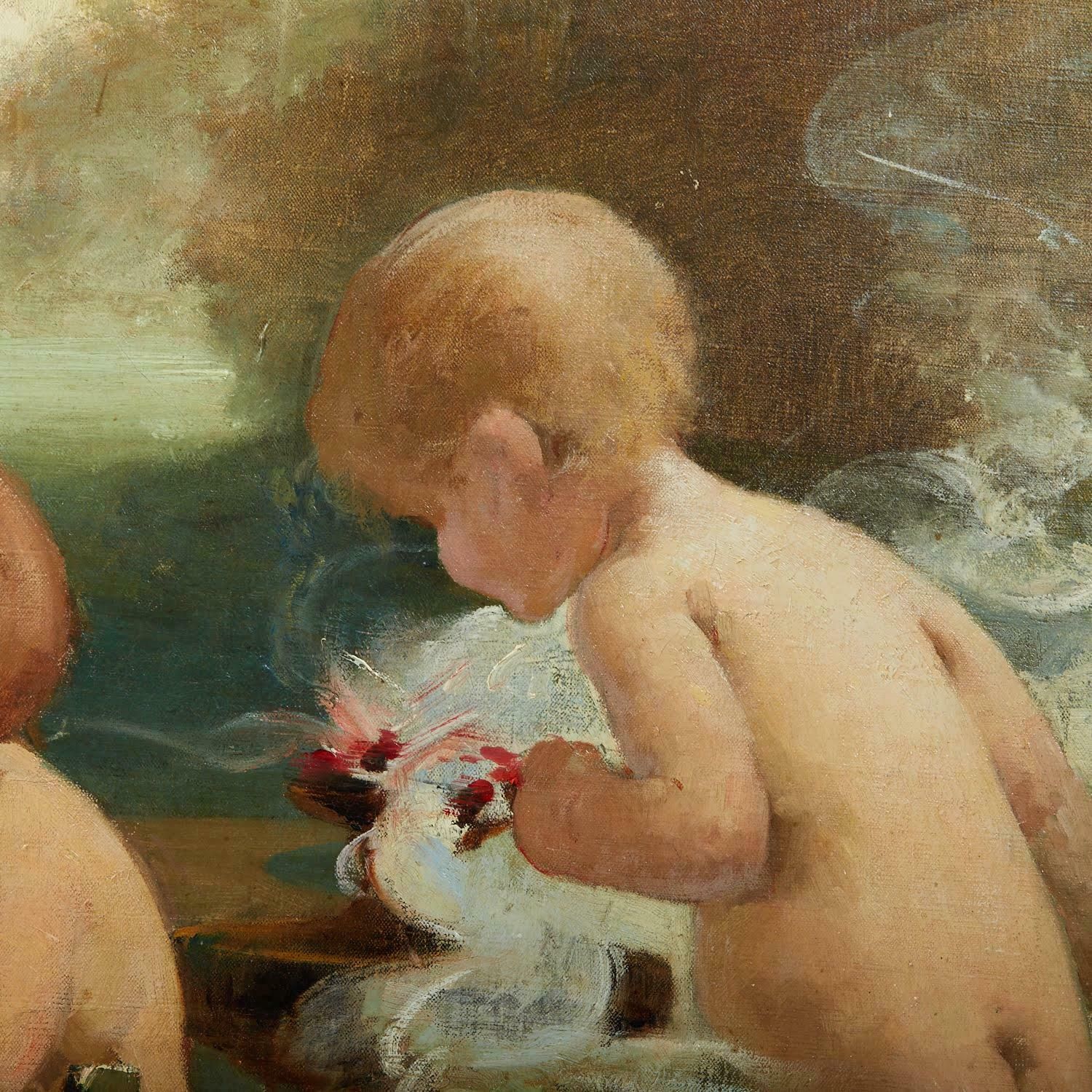 Oil On Canvas, Painting By Georges Picard, Spring, Art Nouveau Period. photo vinterior
