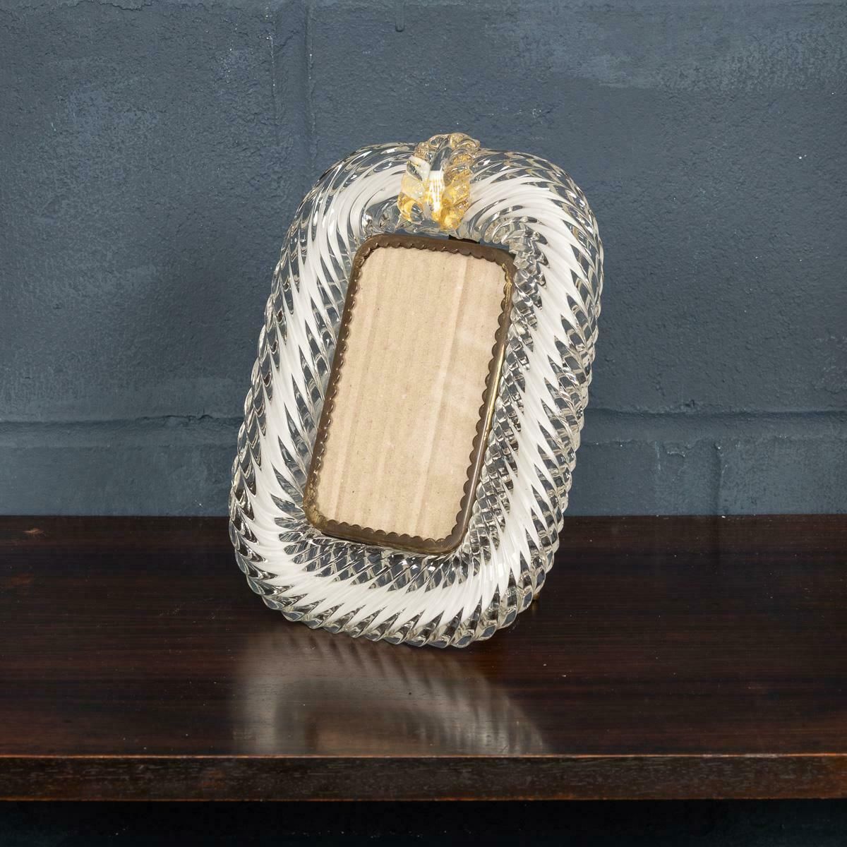 20thc Italian Venetian Glass Photograph Frame, Attributable To Barovier & Toso photo furniture