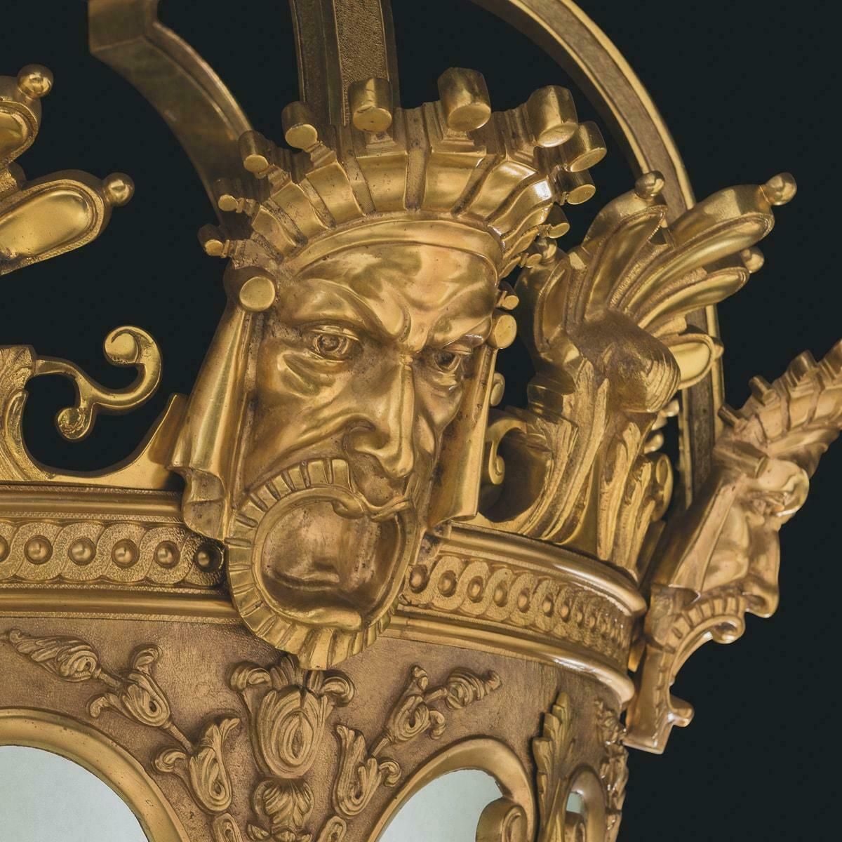 Monumental 20th Century Pair Of French Gilt Bronze & Crystal Lanterns photo 99995.0