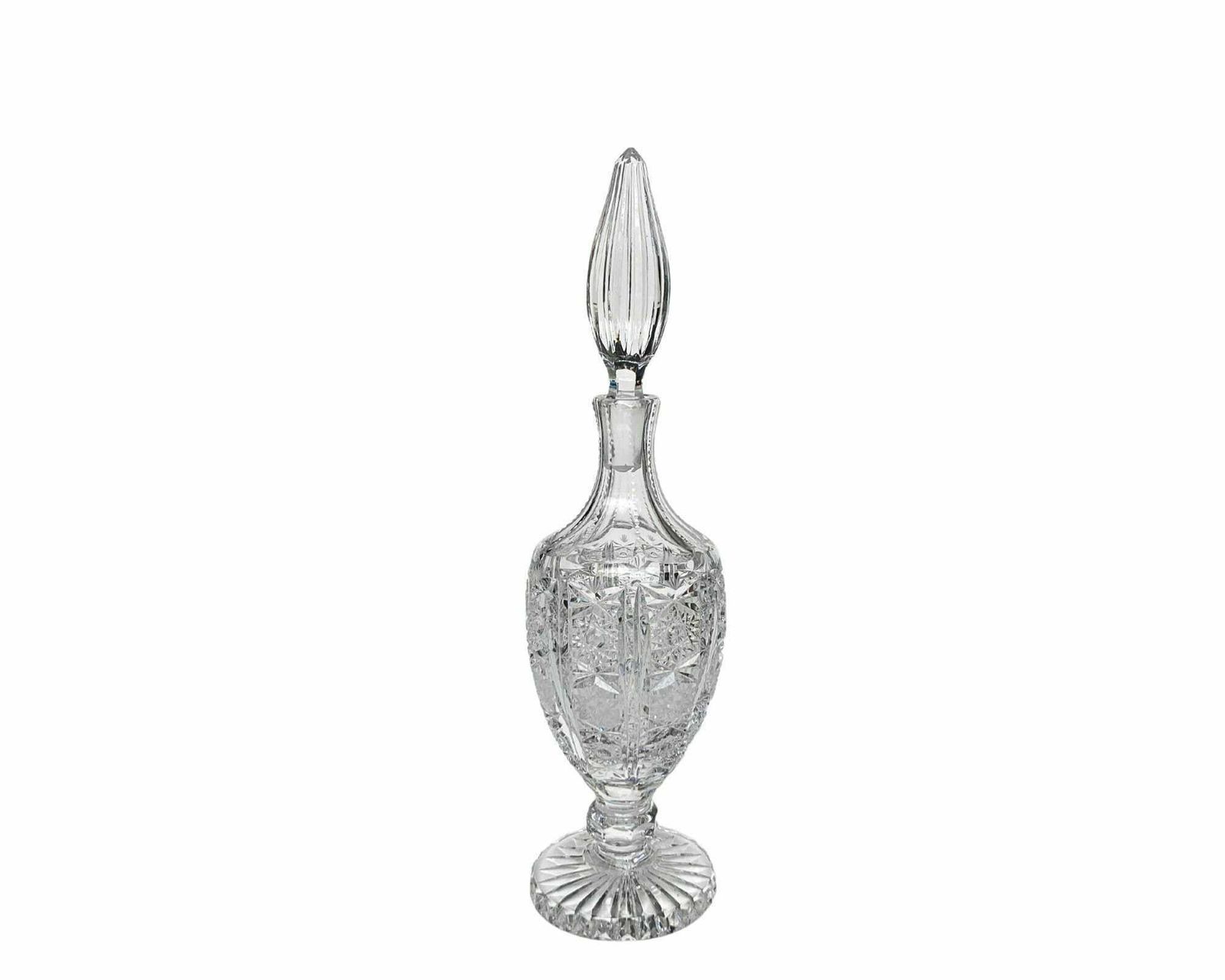 Boho Decanter On Pedestal | 1 Pcs | Cuttings All Over Incl Base | Ca 1950 1970s photo 247.0