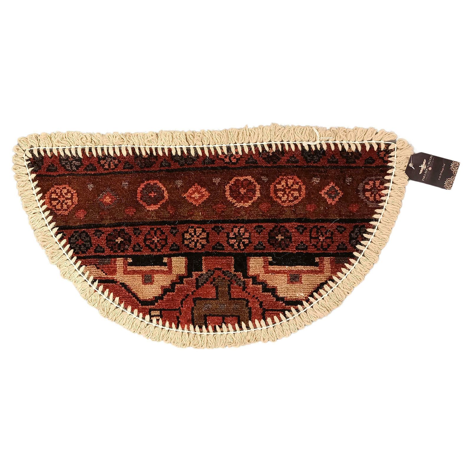 Handmade Rug Doormat Oriental Rug Half Circular Interior Carpet Mat Entrance Way