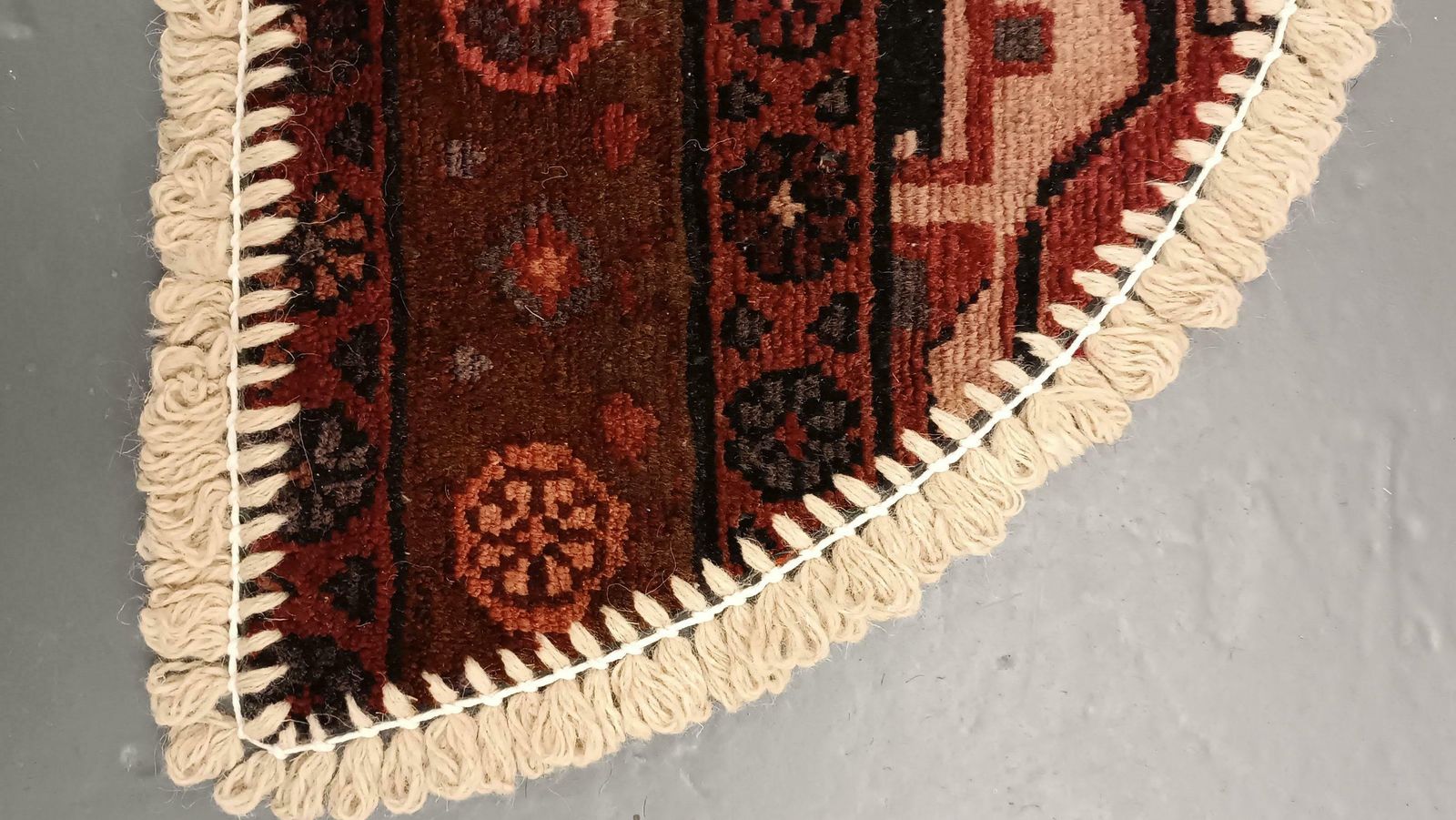 Handmade Rug Doormat Oriental Rug Half Circular Interior Carpet Mat Entrance Way photo Textiles