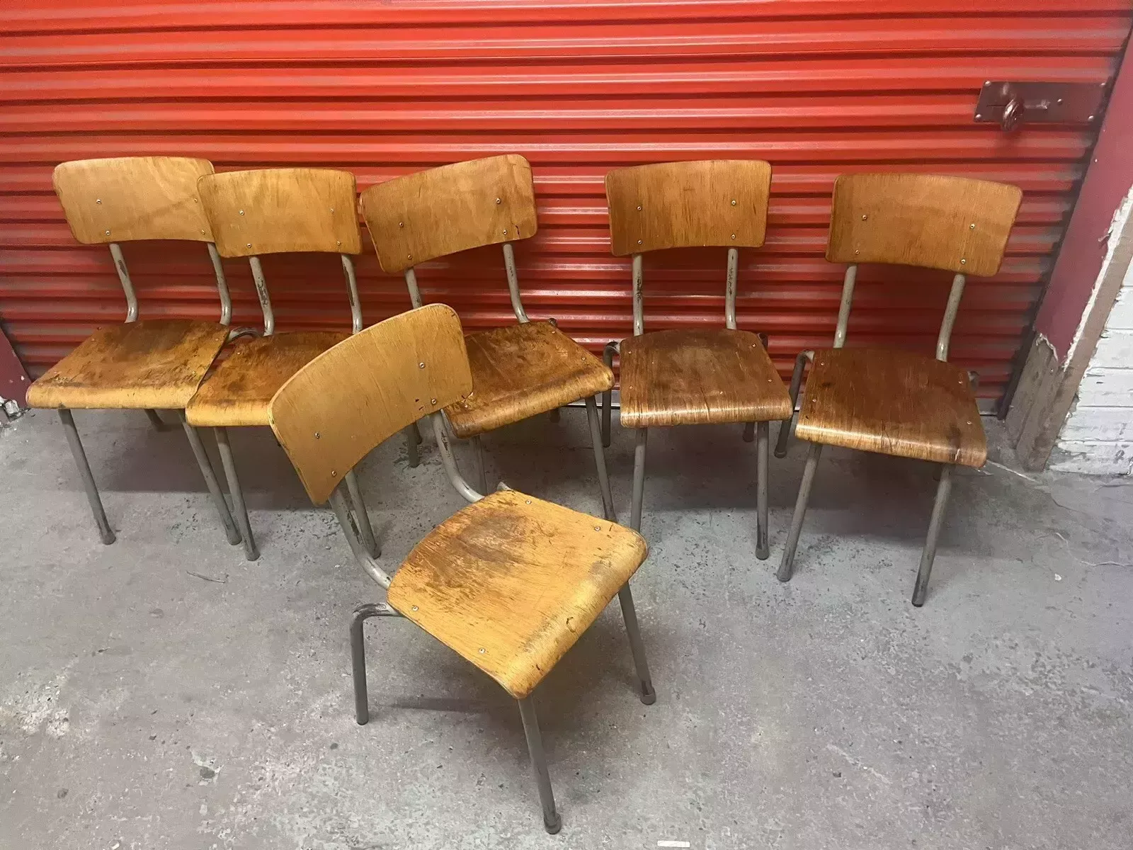 Furniture Bauhaus Style Stacking Chair   Suit Cafe / Bar / Tv Prop   Six Available photo