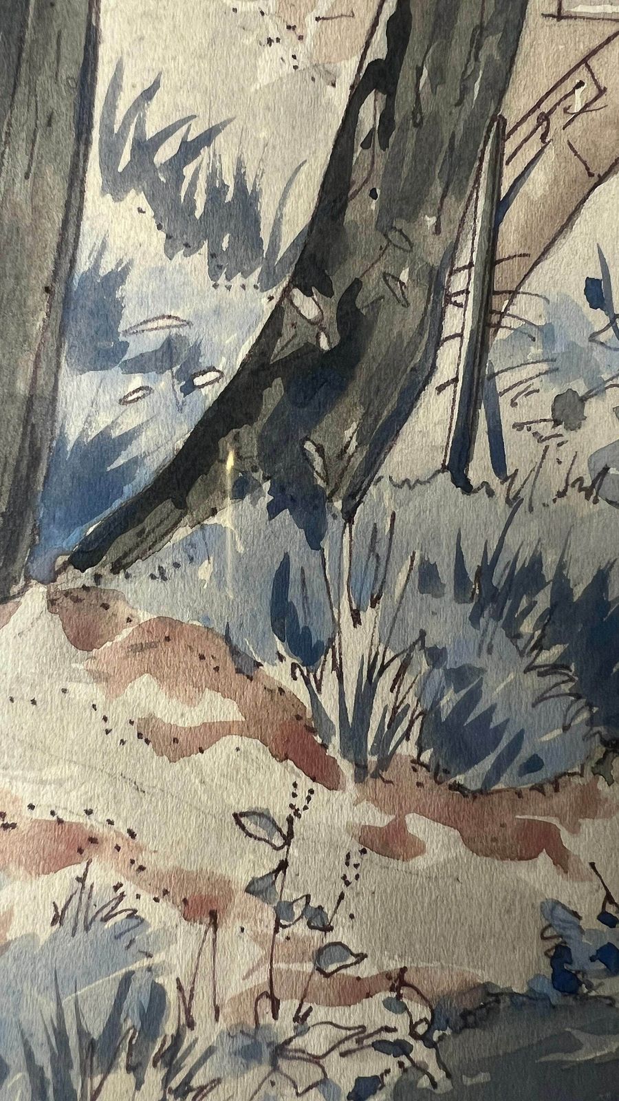 1972 Watercolour Painting “Oakley” By Daphne Mellor photo 119.0