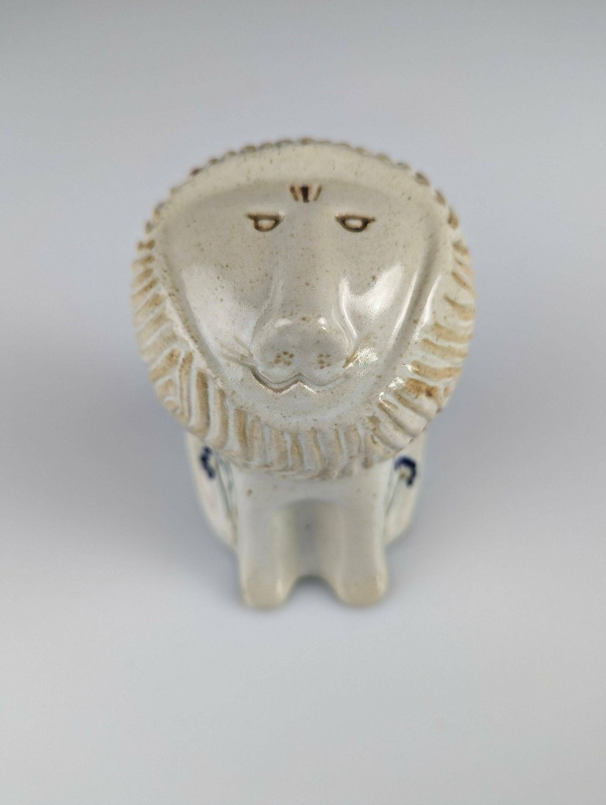 photo for sale Ceramic Lion In Stoneware From The Aso Factory By Antonio Salvador Orodea 1980s