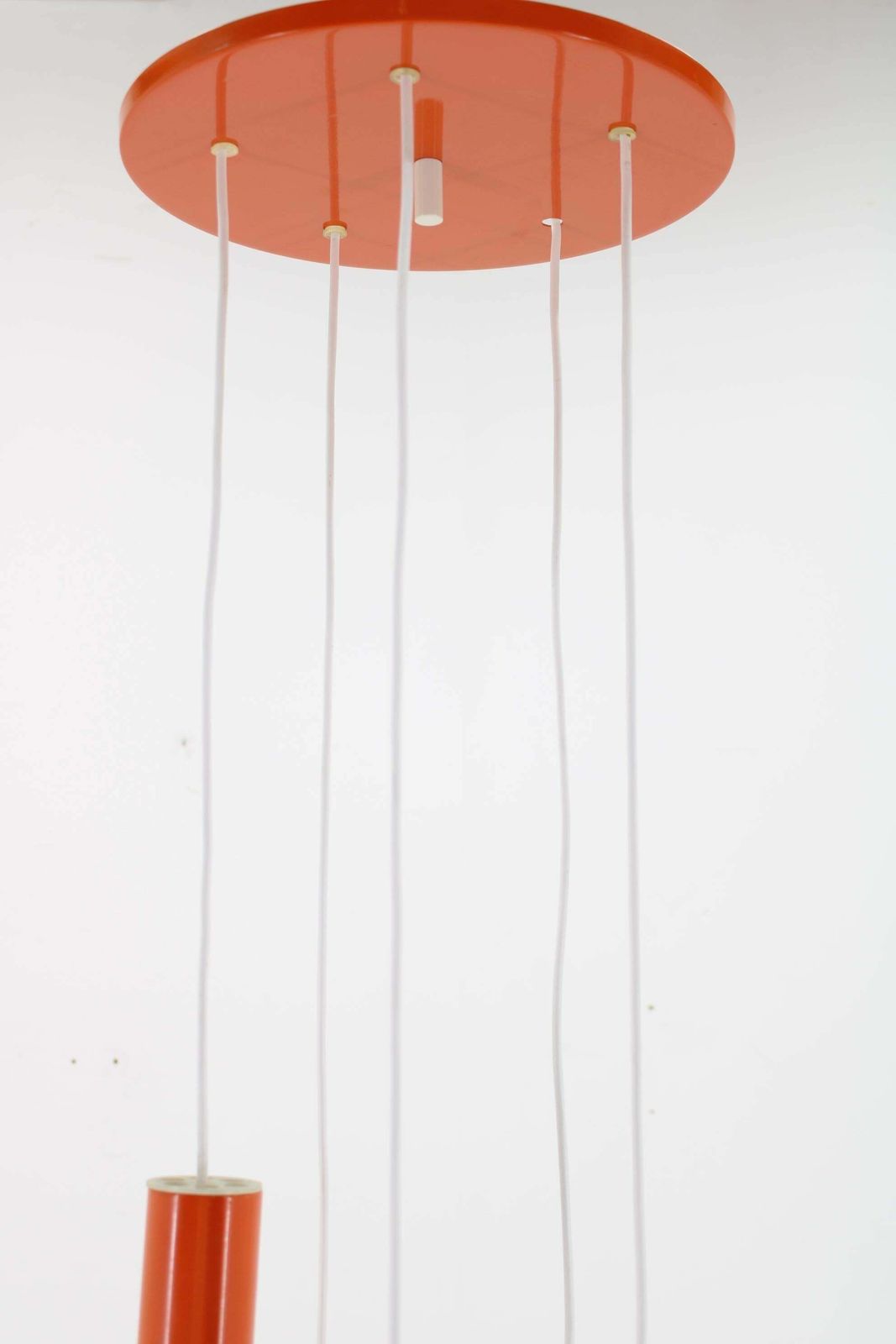 1970s Cascade Chandelier With Plastic Shades, Czechoslovakia photo vinterior