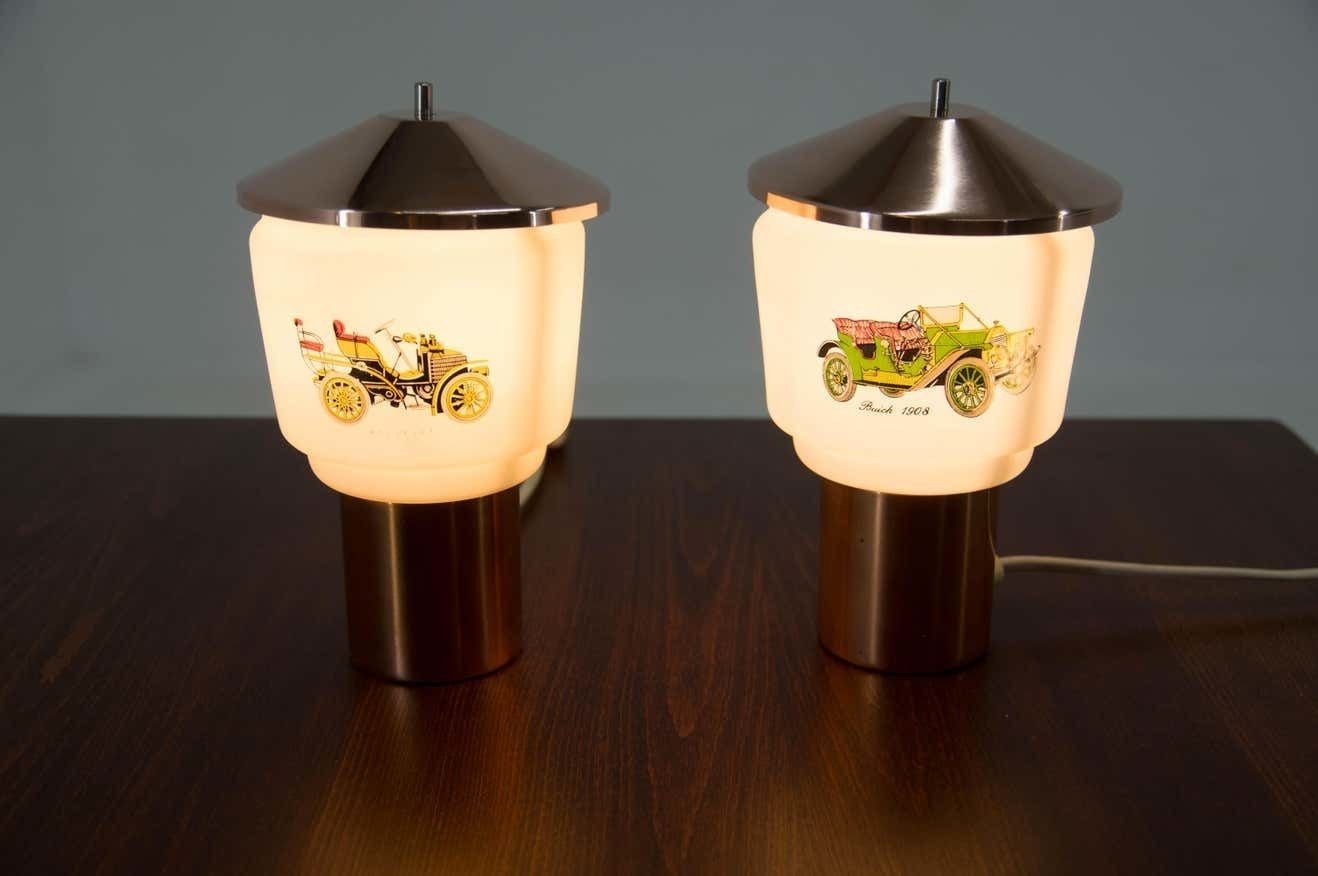 Set Of Two Bedside Lamps By Lustry, Kamenicky Senov, 1970s photo furniture